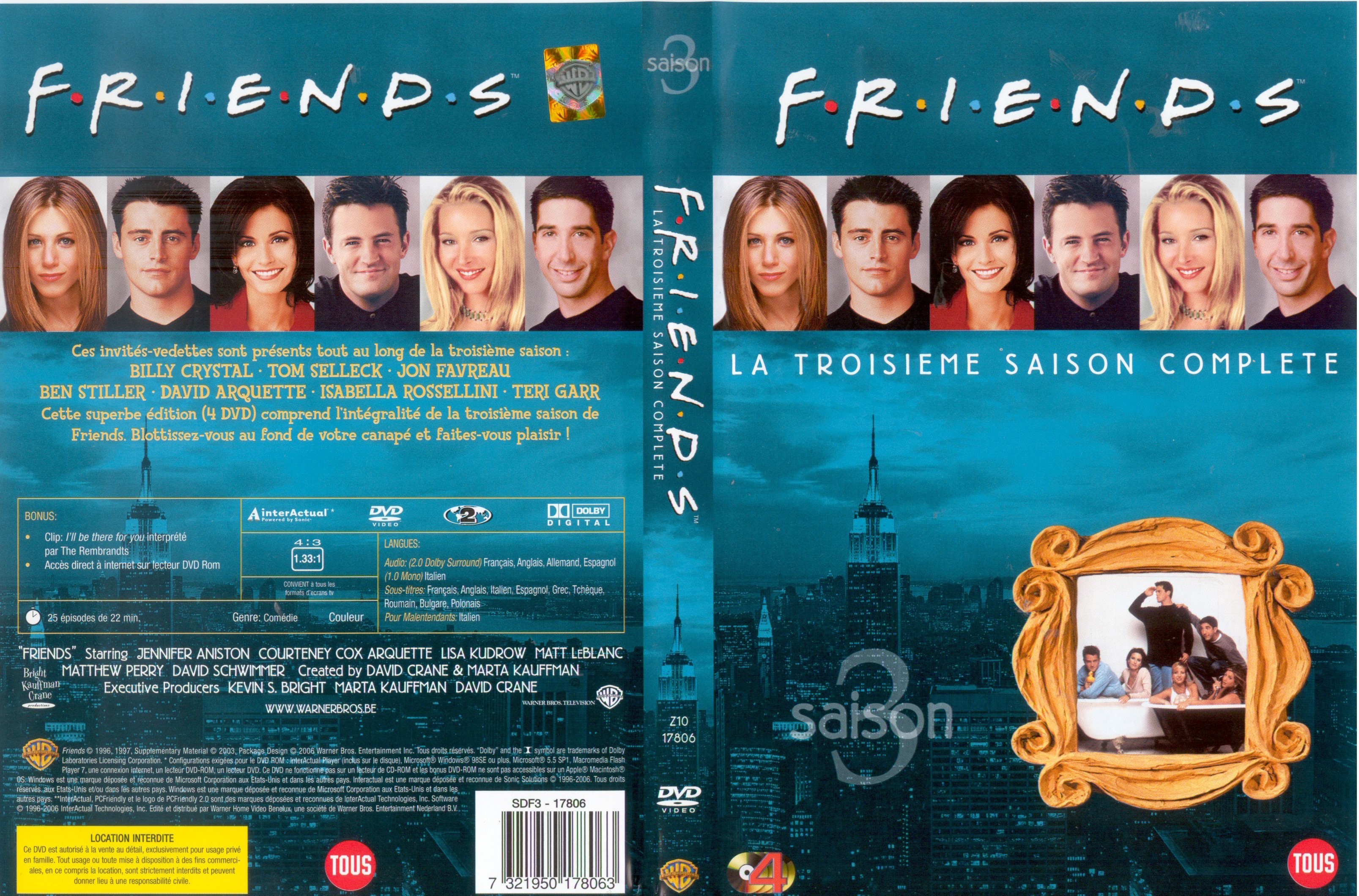 Jaquette DVD Friends Saison 3 COFFRET