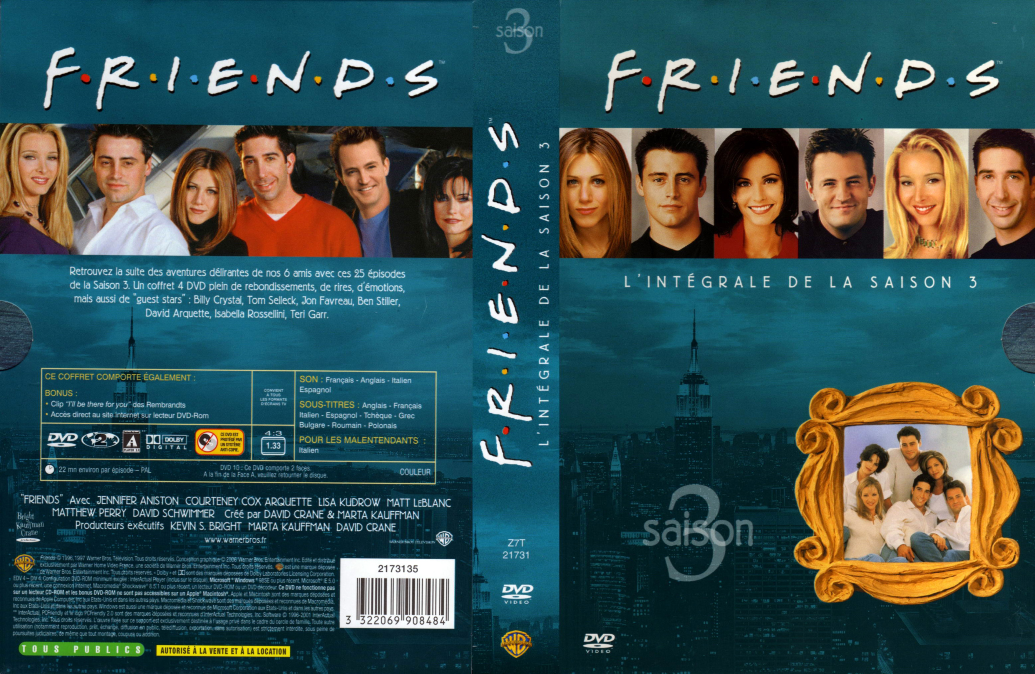 Jaquette DVD Friends Saison 3 COFFRET v2