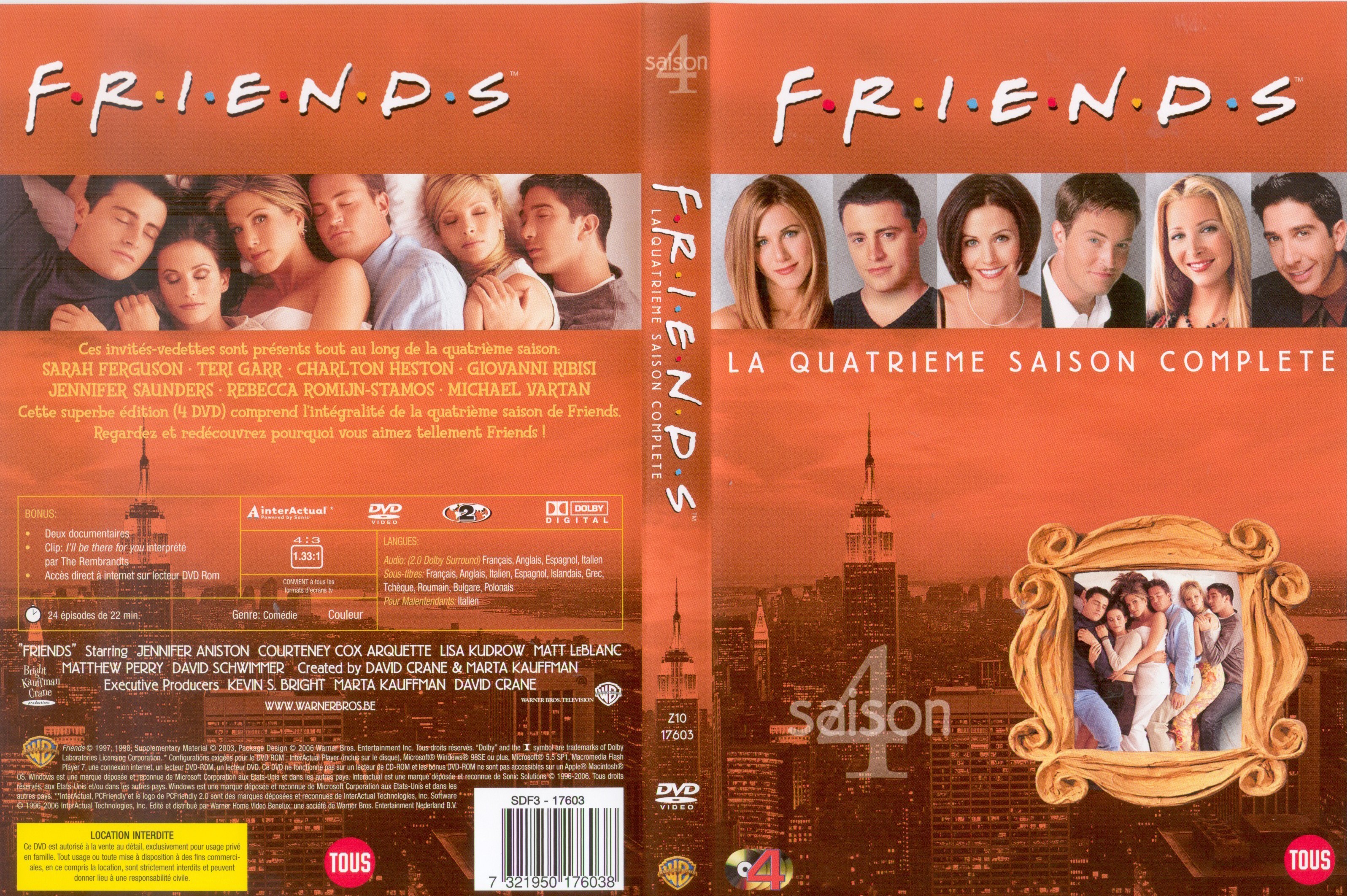 Jaquette DVD Friends Saison 4 COFFRET