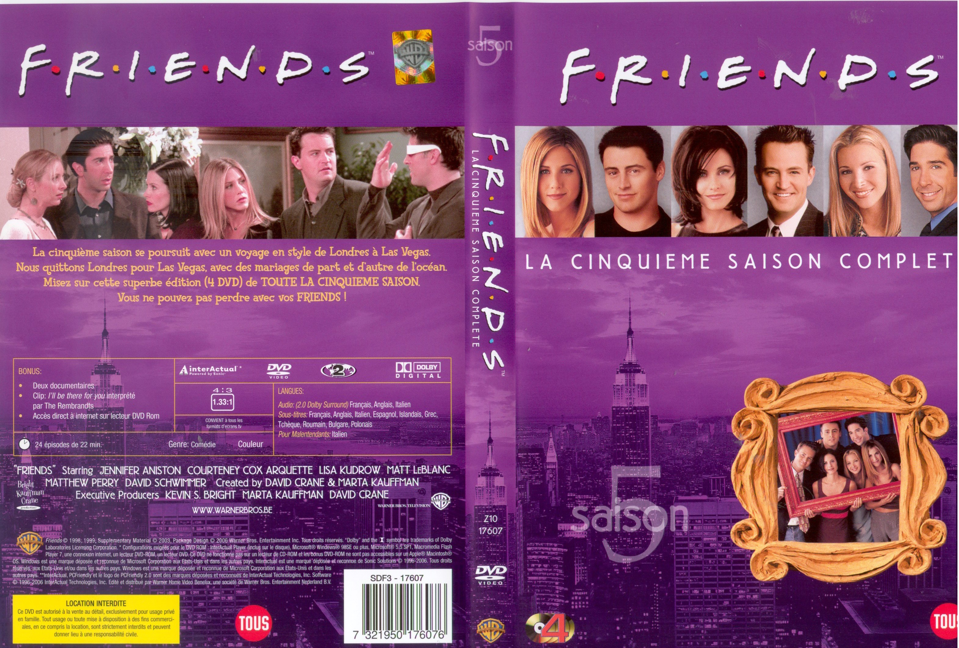 Jaquette DVD Friends Saison 5 COFFRET