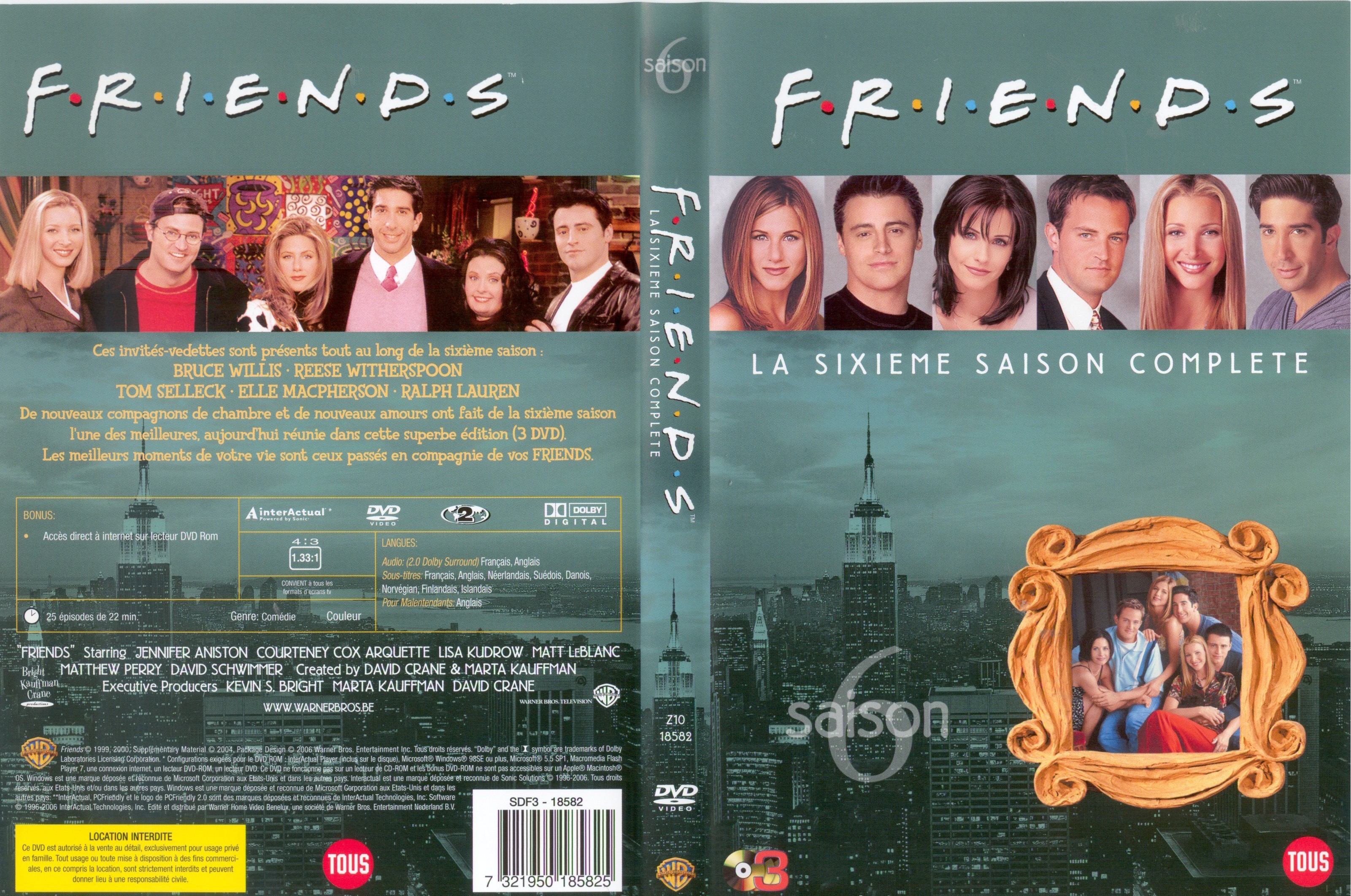 Jaquette DVD Friends Saison 6 COFFRET