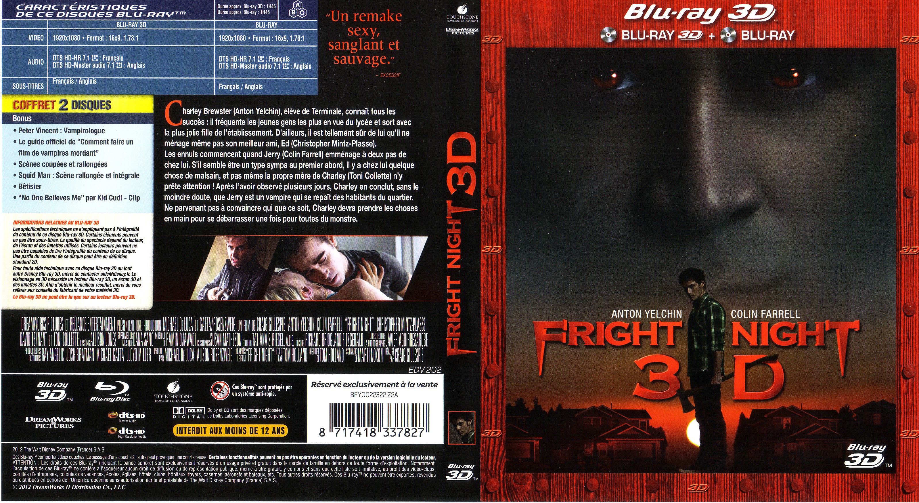 Jaquette DVD Fright Night (BLU-RAY)