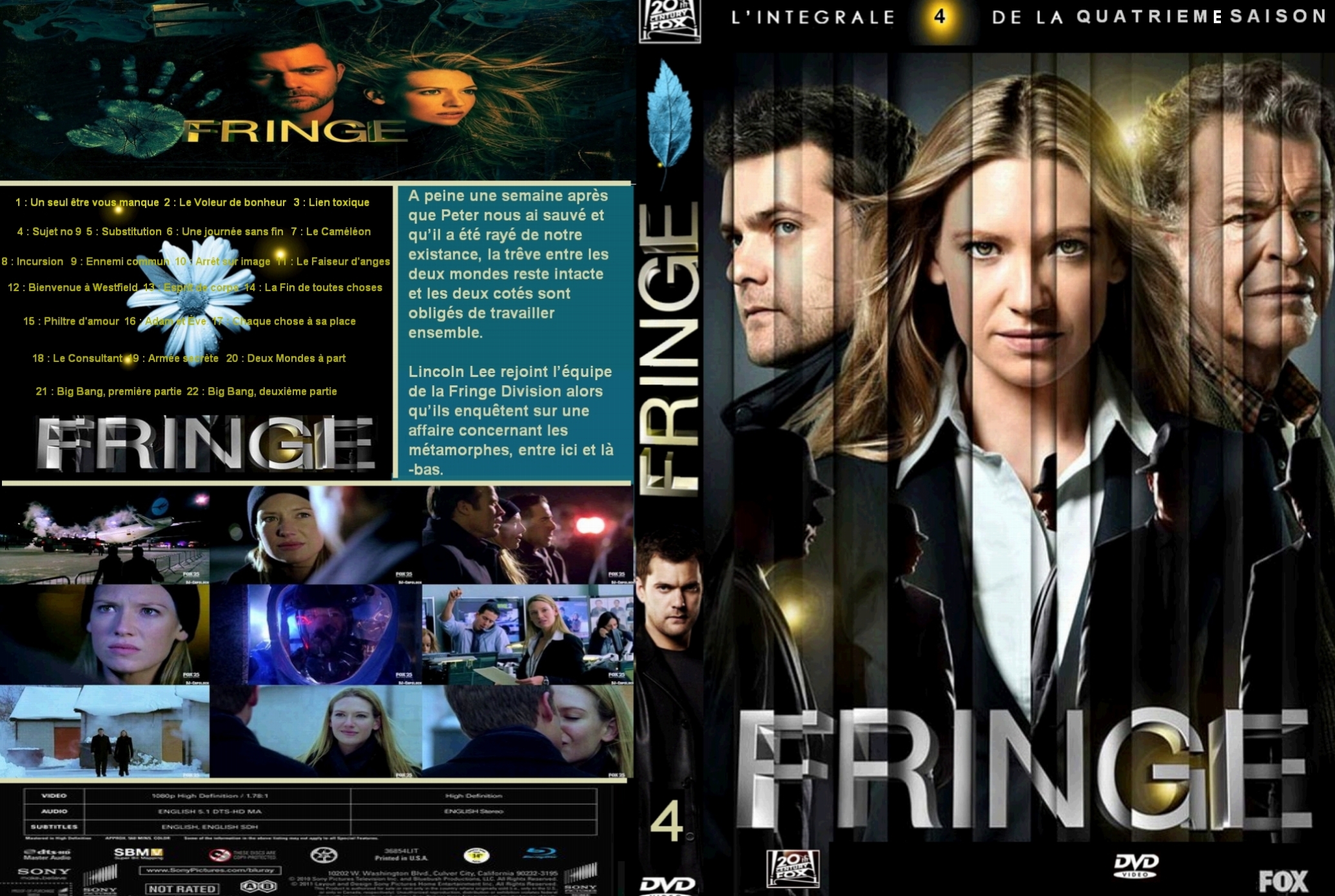 Jaquette DVD Fringe saison 4 custom