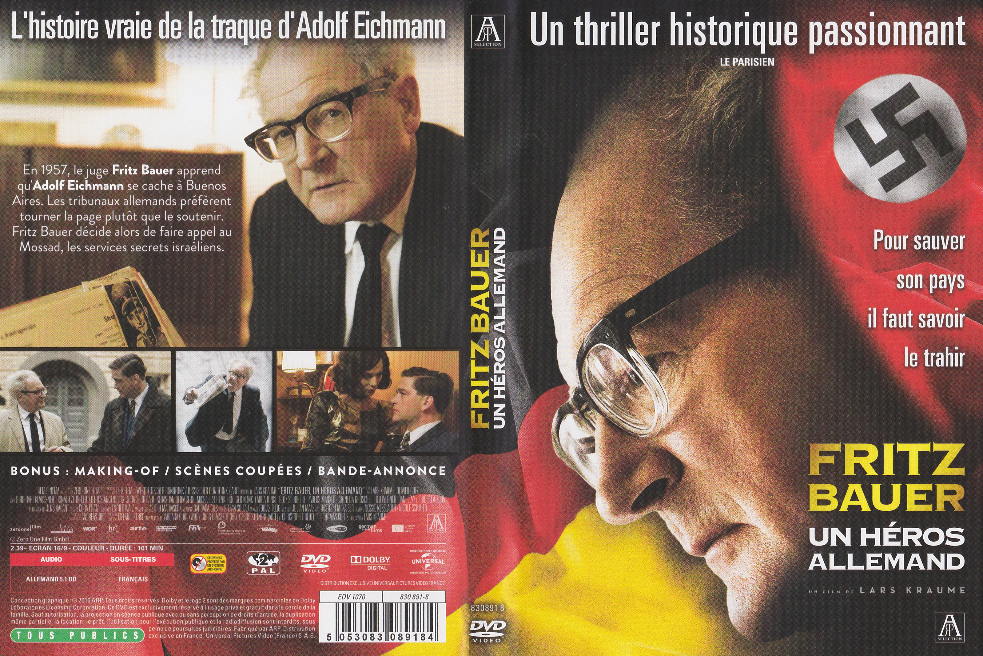 Jaquette DVD Fritz Bauer un hros allemand