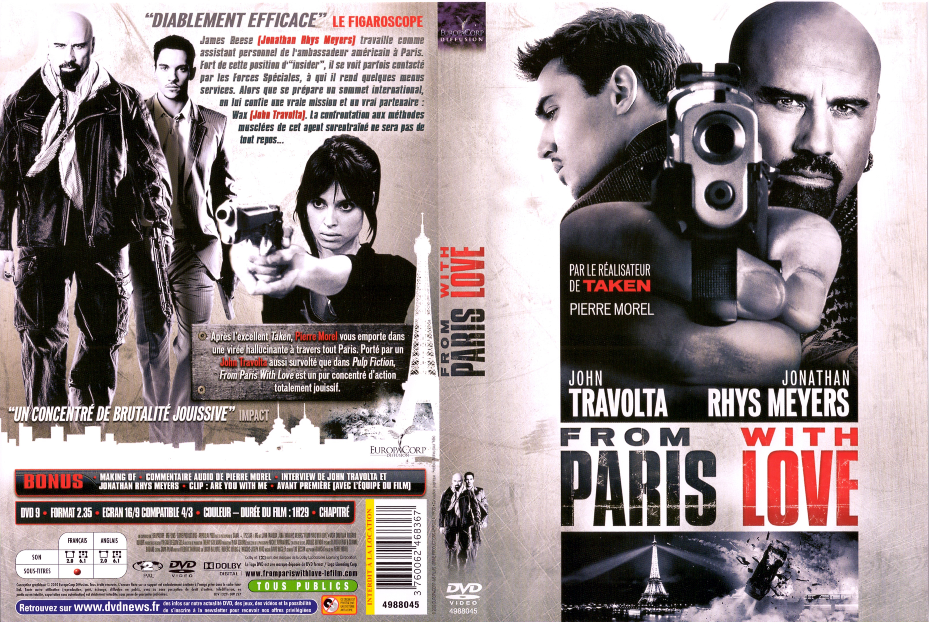 Jaquette DVD From Paris with love