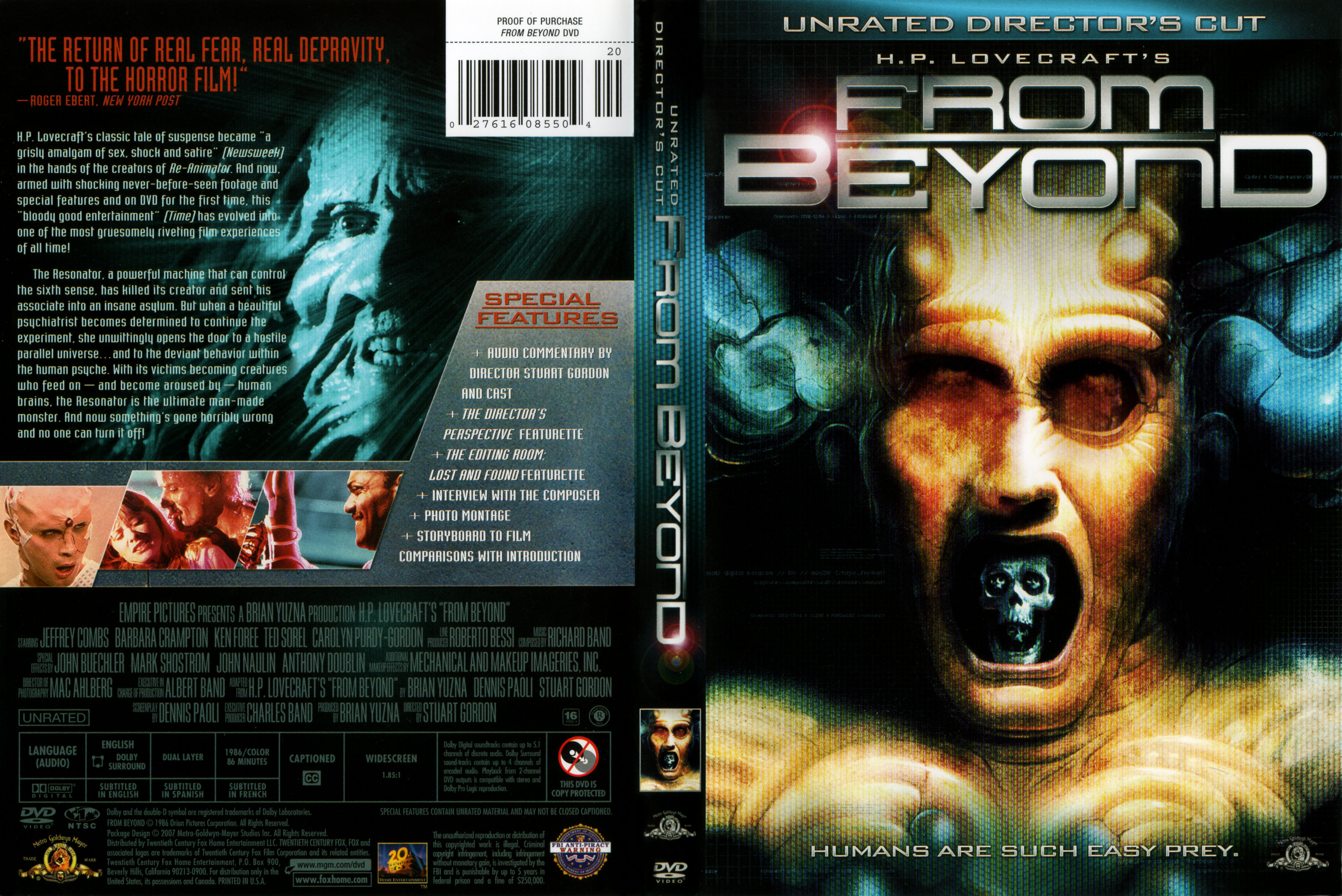 Jaquette DVD From beyond