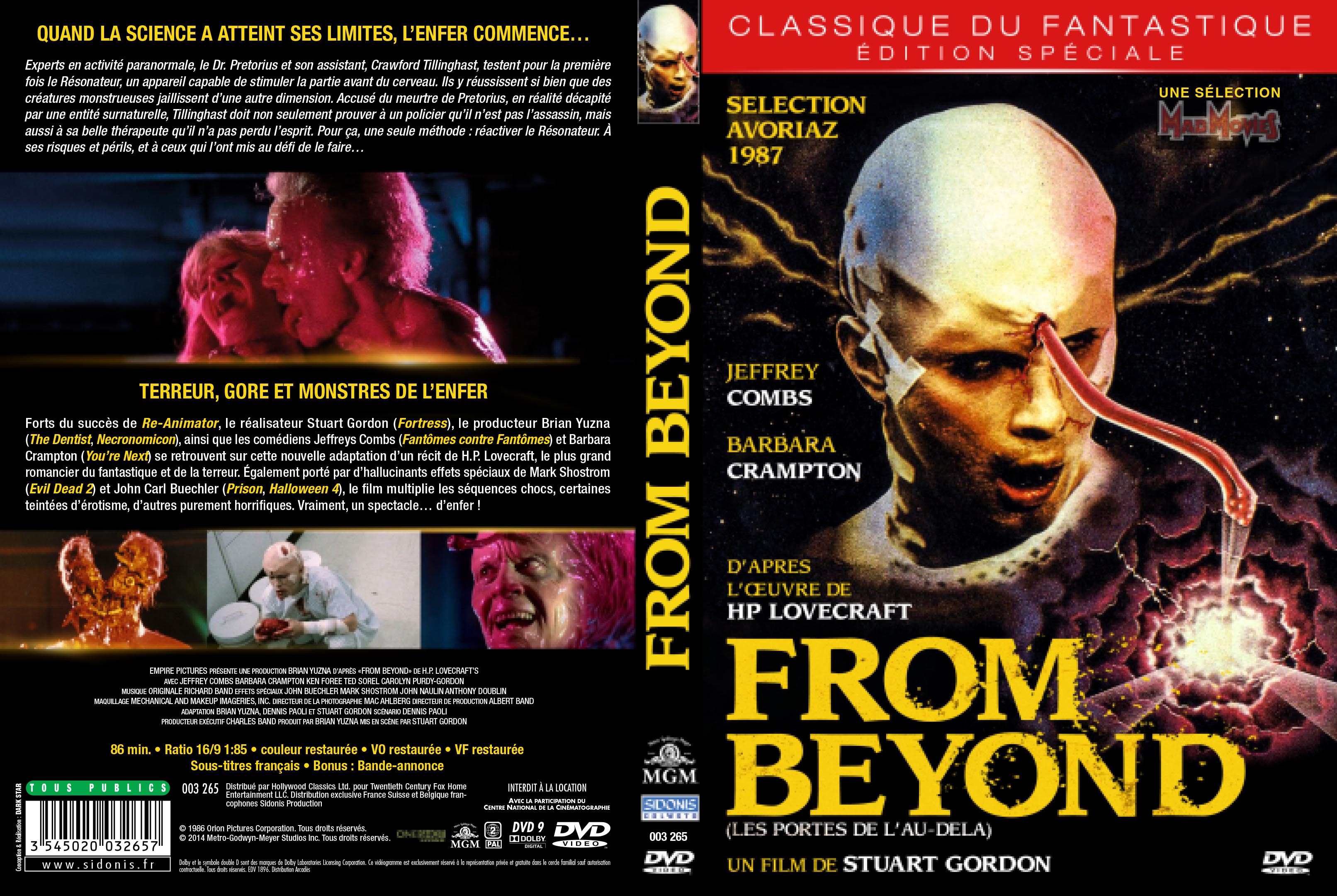 Jaquette DVD From beyond v2
