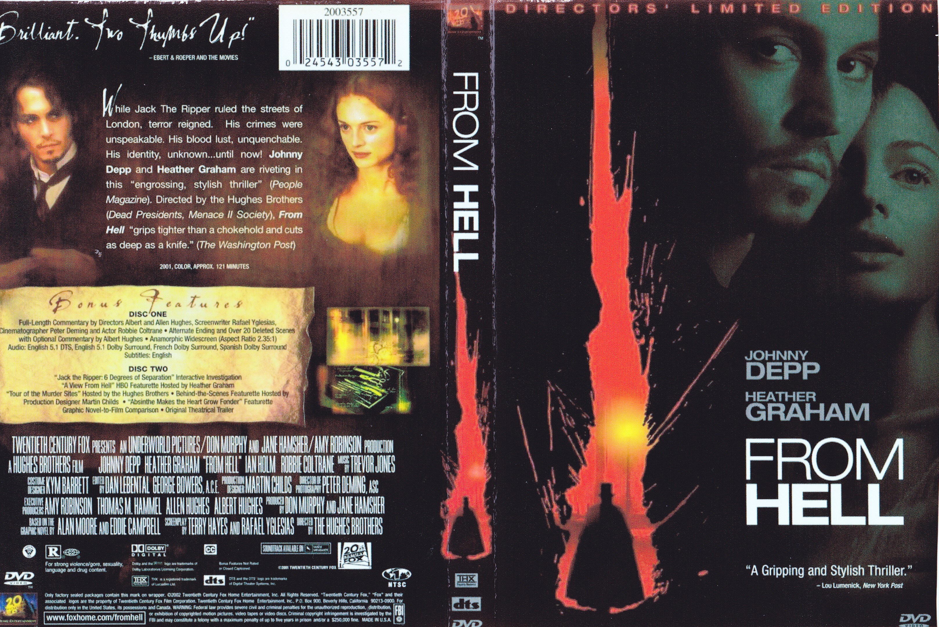Jaquette DVD From hell (Canadienne)