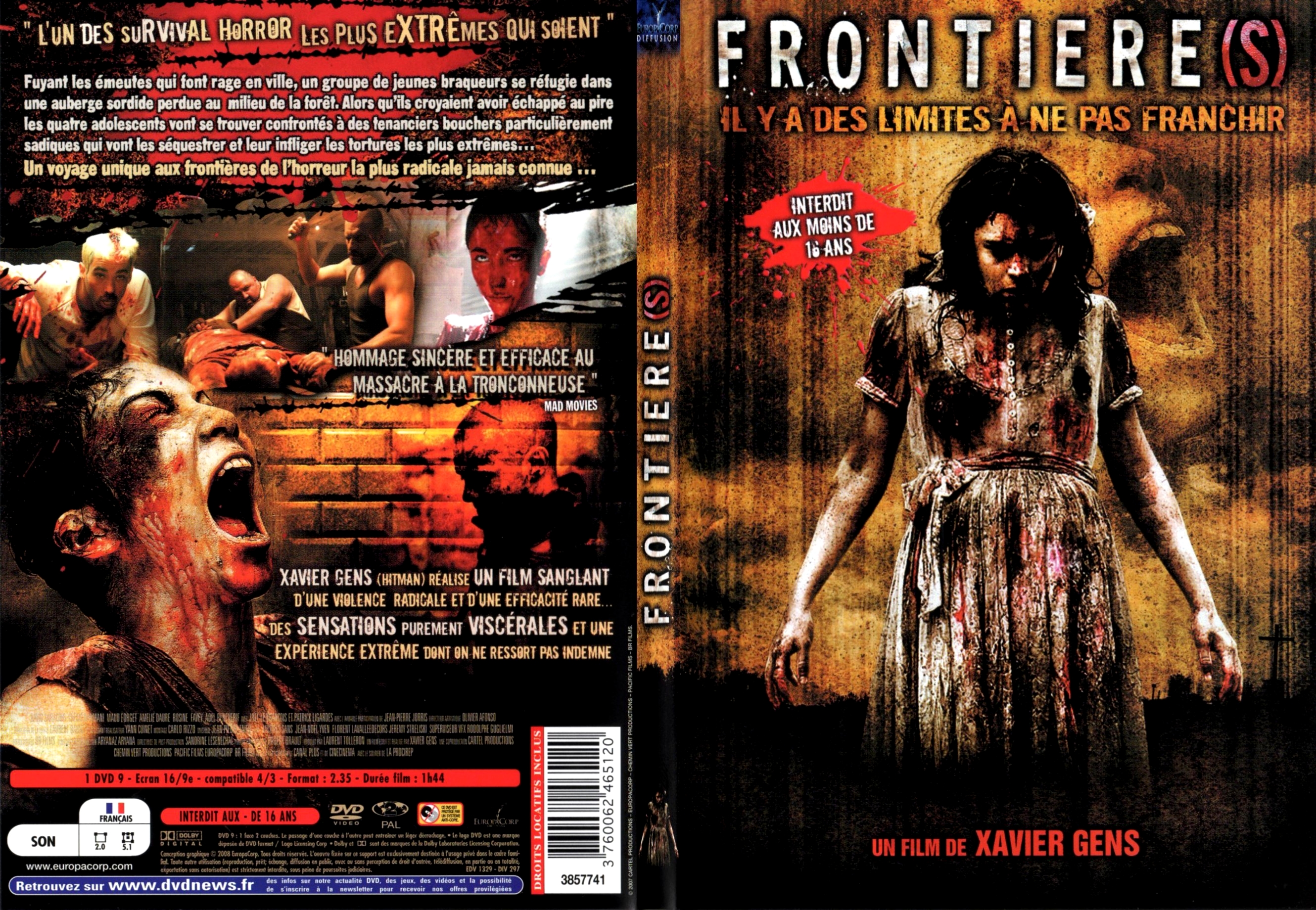Jaquette DVD Frontieres - SLIM