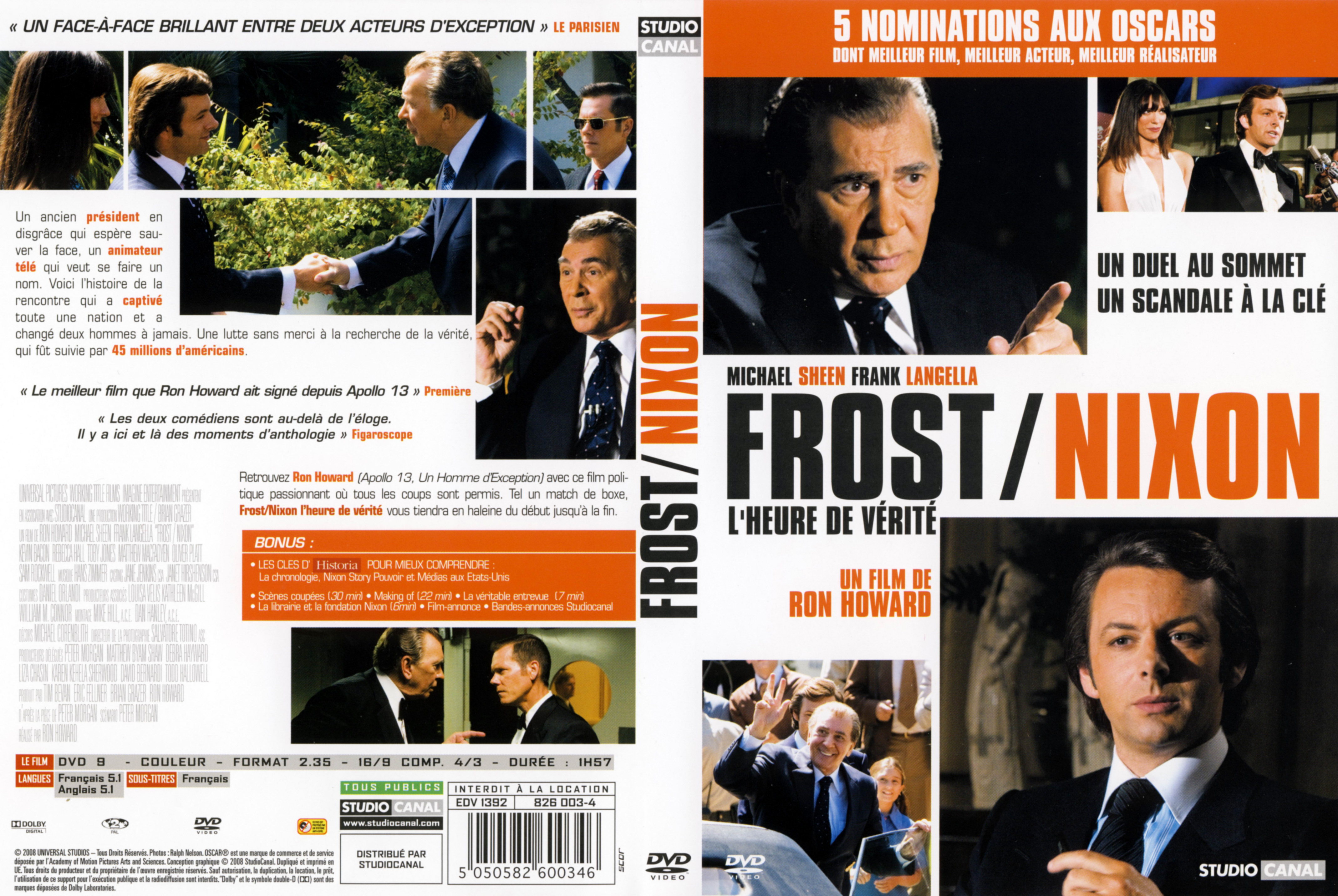 Jaquette DVD Frost Nixon