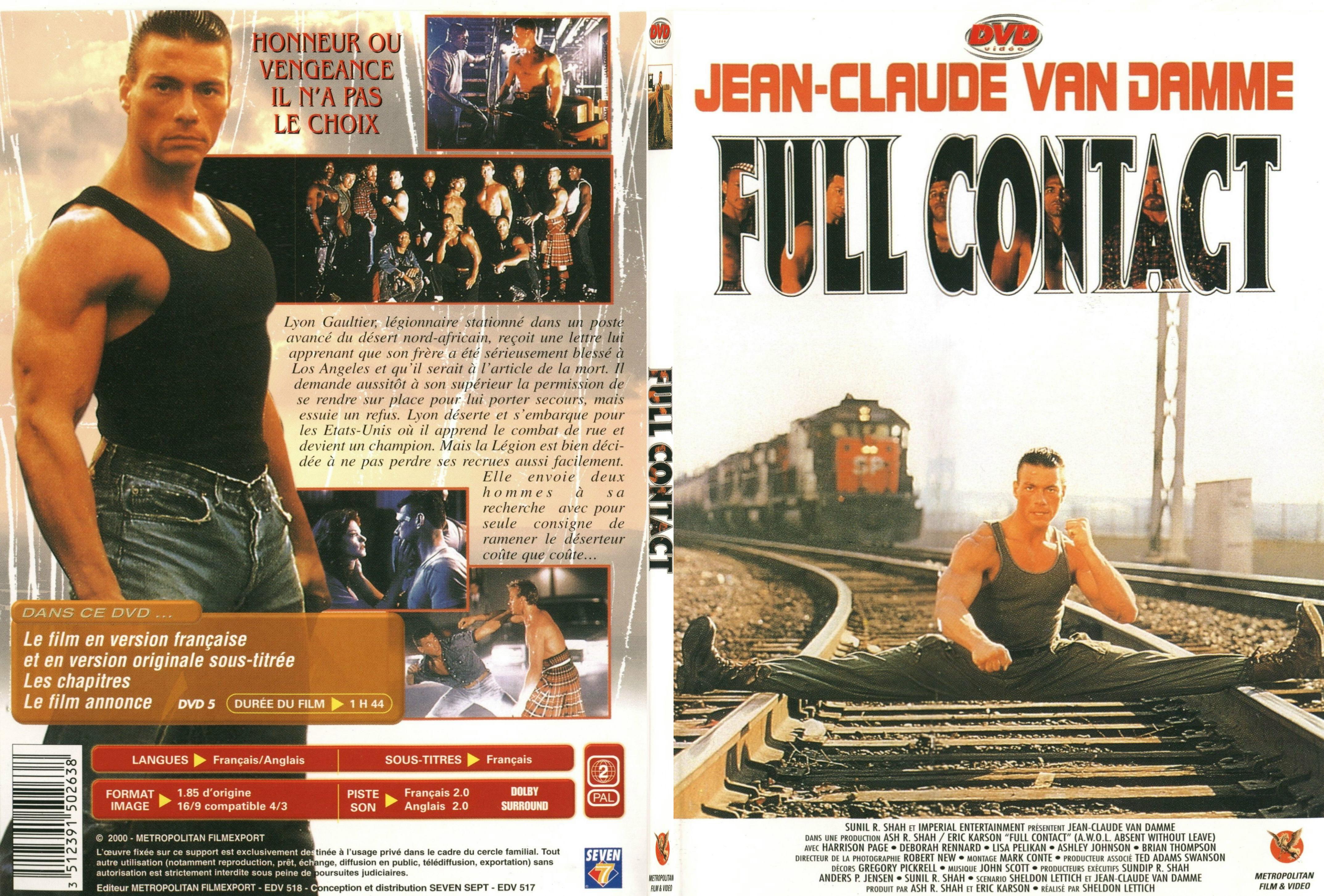 Jaquette DVD Full contact - SLIM