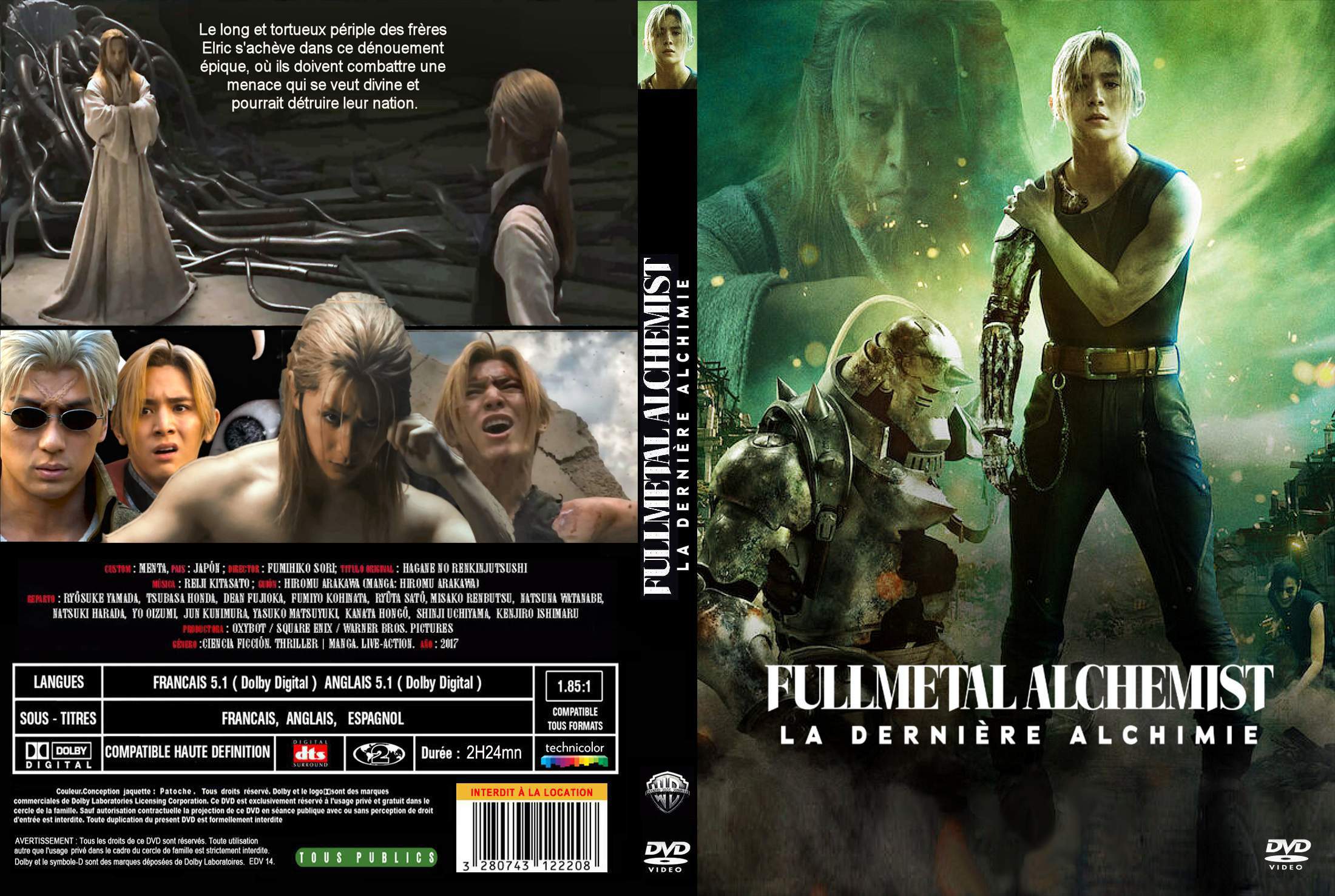 Jaquette DVD Fullmetal alchemist 3 custom