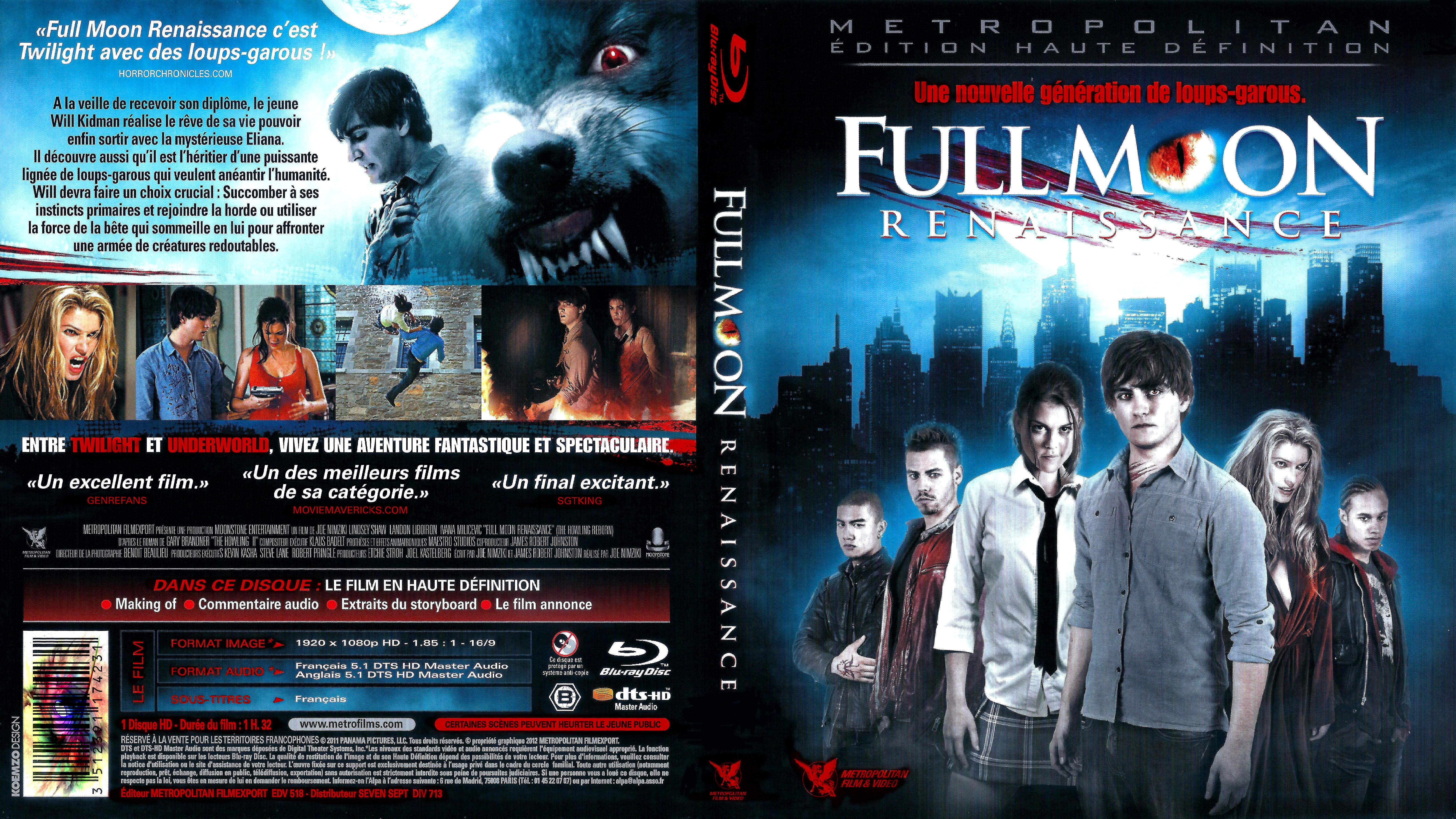 Jaquette DVD Fullmoon Renaissance (BLU-RAY)