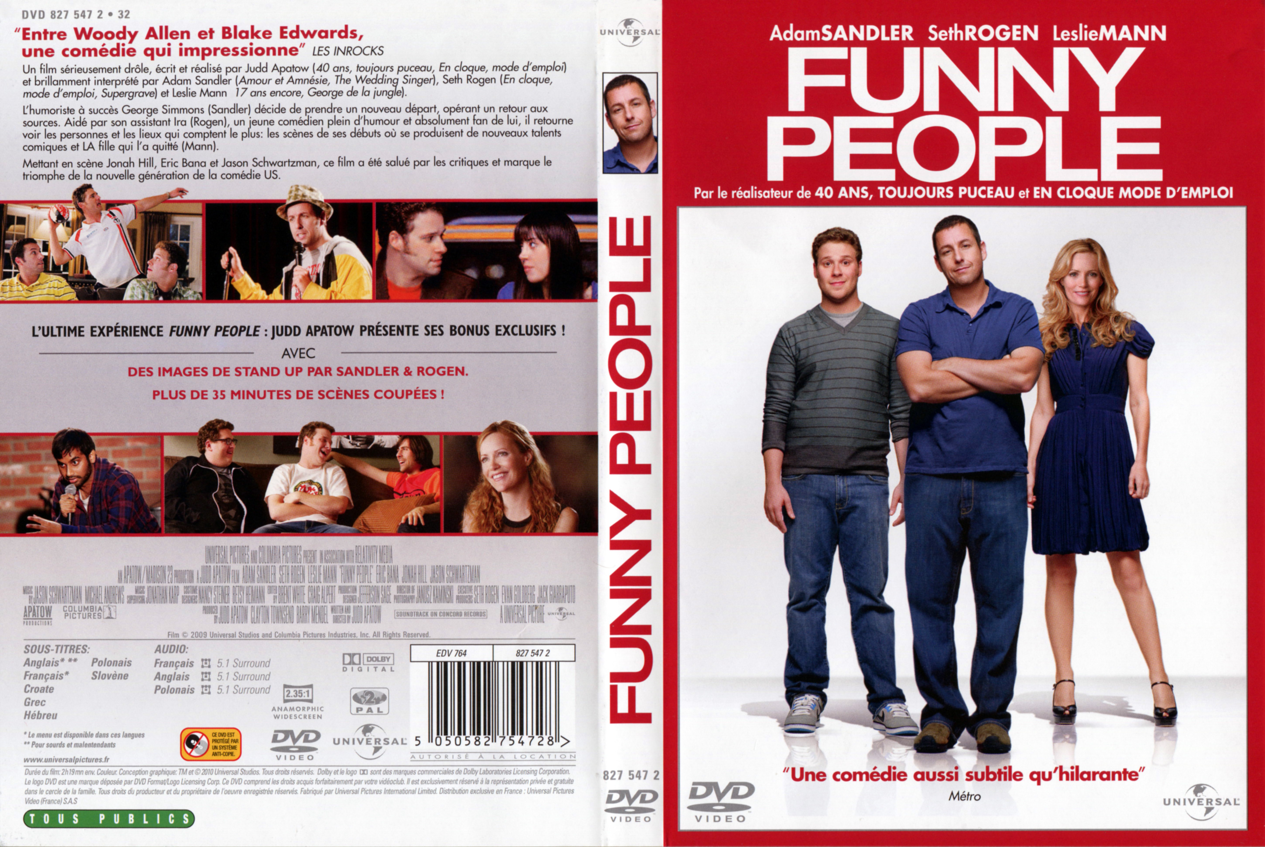Jaquette DVD Funny people