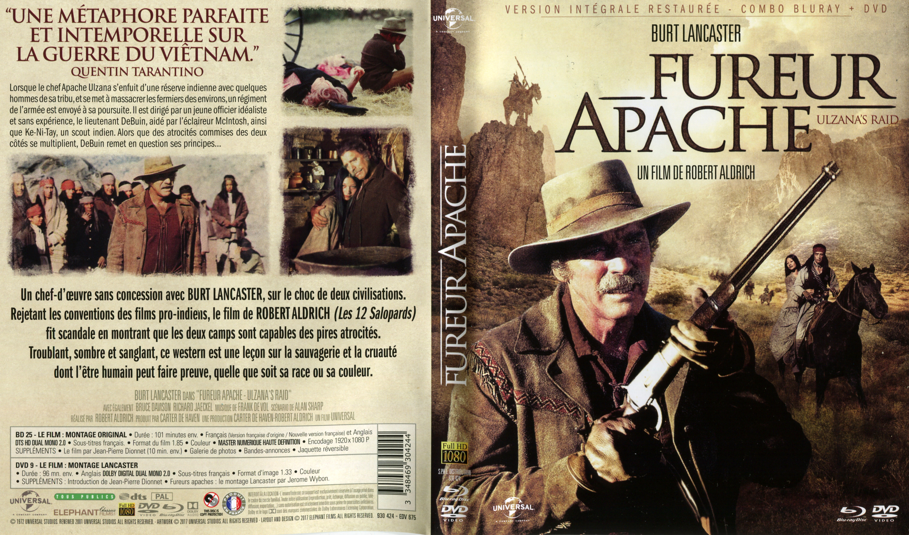 Jaquette DVD Fureur Apache (BLU-RAY) v2