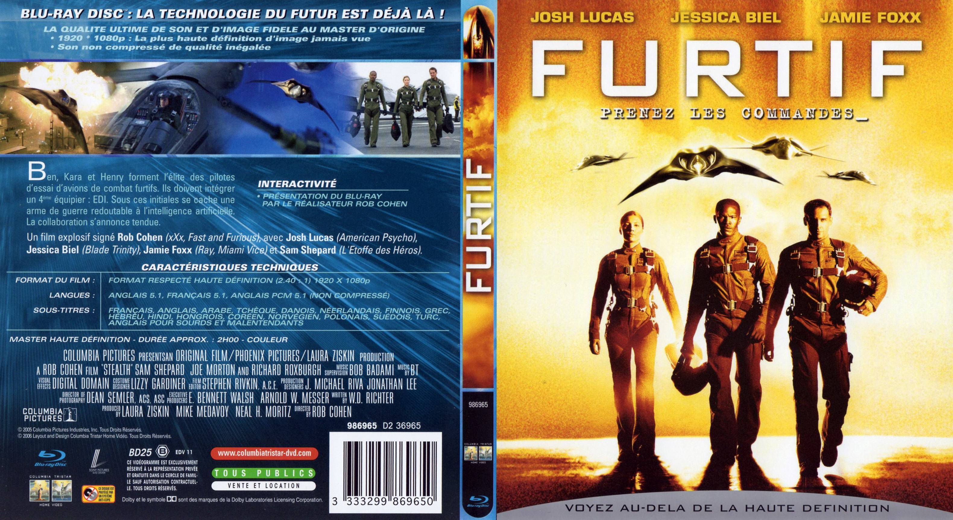 Jaquette DVD Furtif (BLU-RAY)