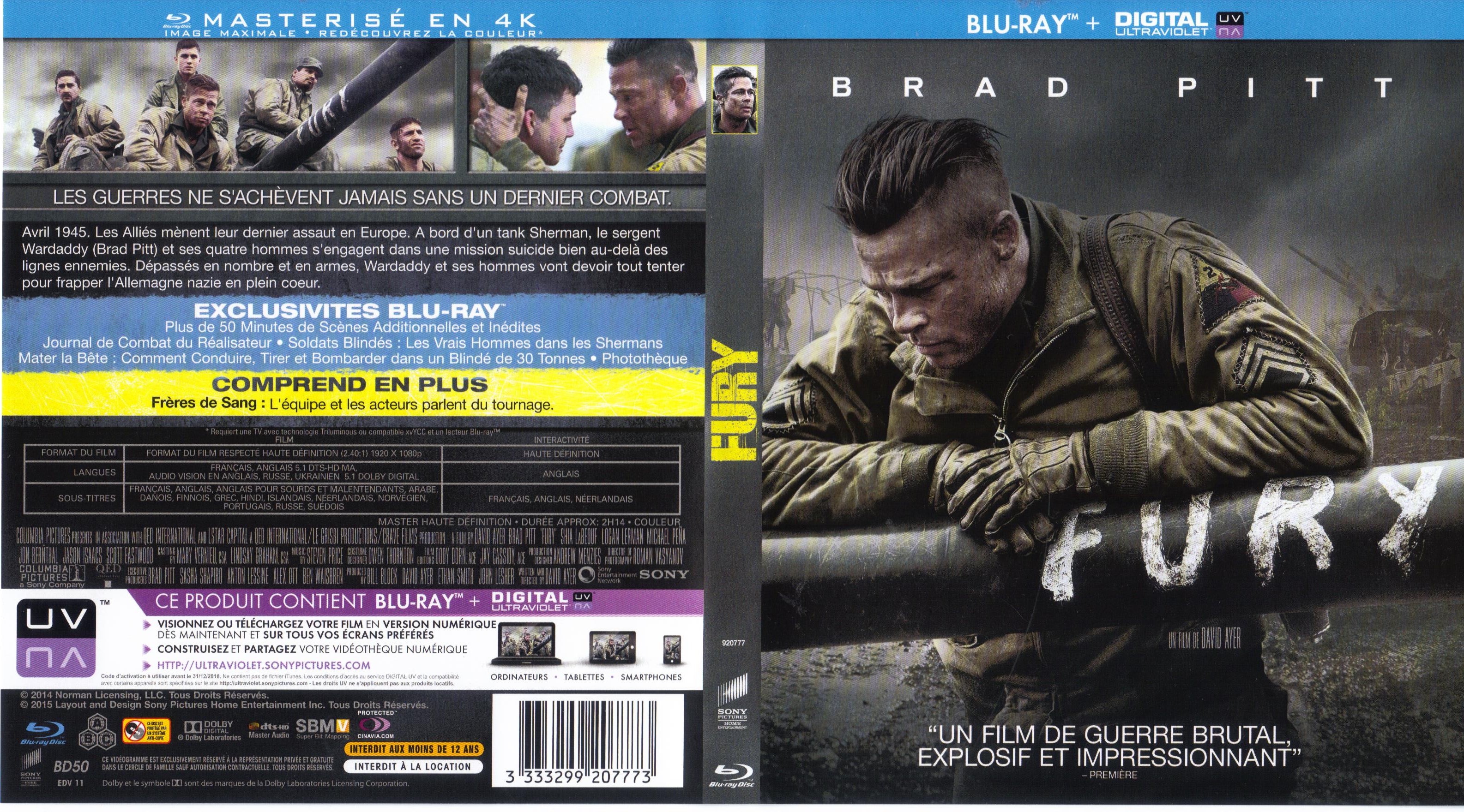 Jaquette DVD Fury (BLU-RAY)