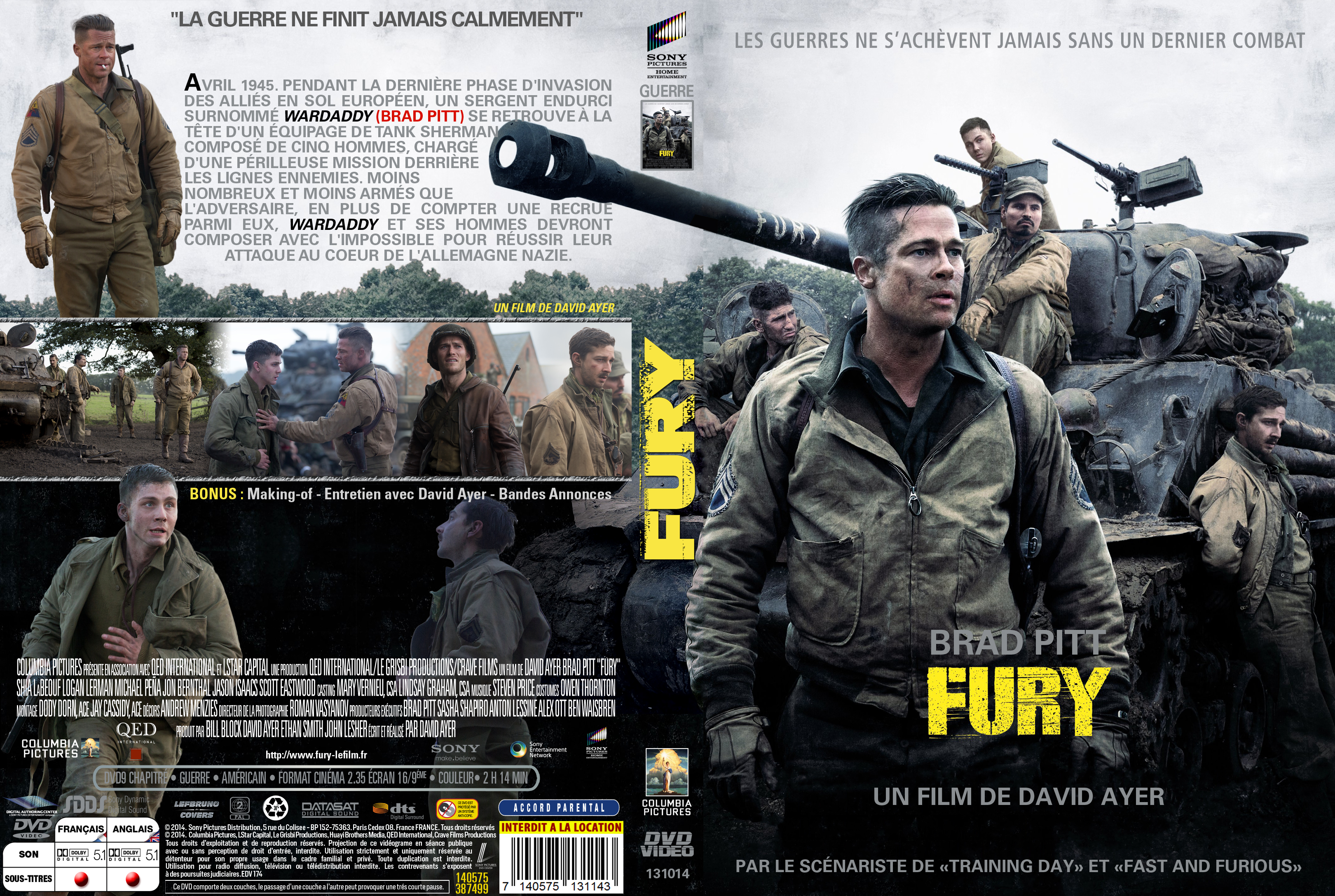 Jaquette DVD Fury custom