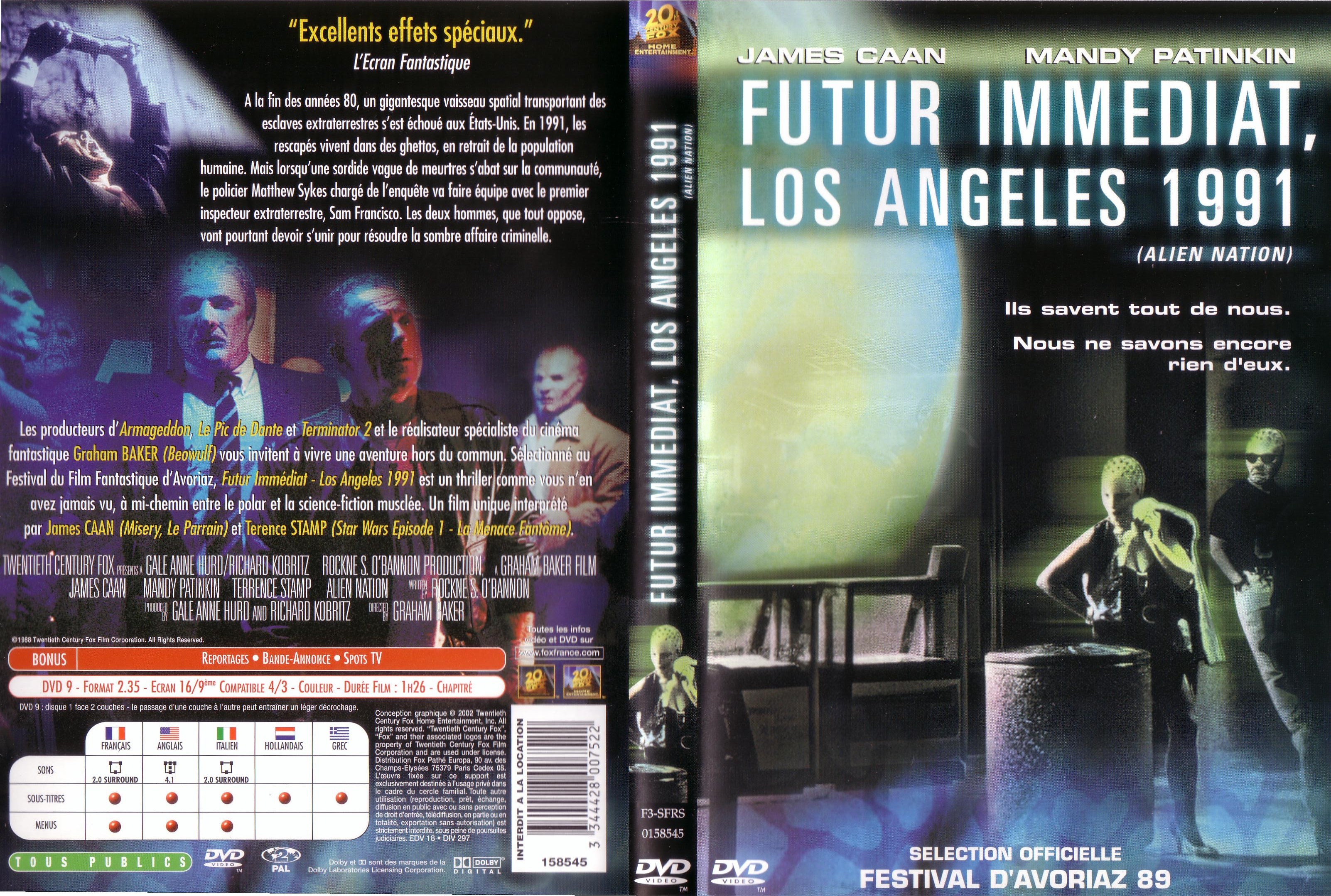 Jaquette DVD Futur Immediat Los Angeles 1991