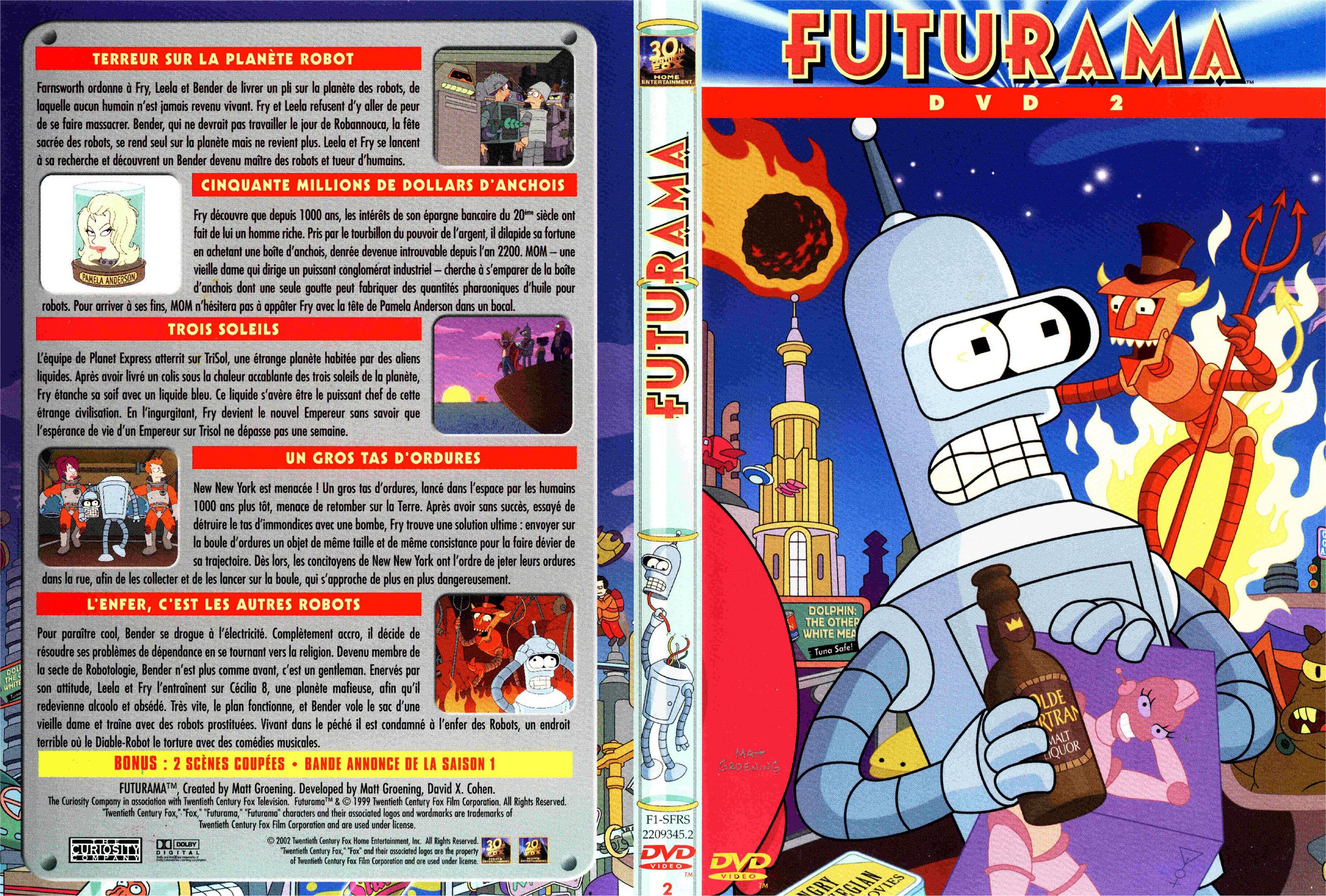 Jaquette DVD Futurama saison 1 DVD 2