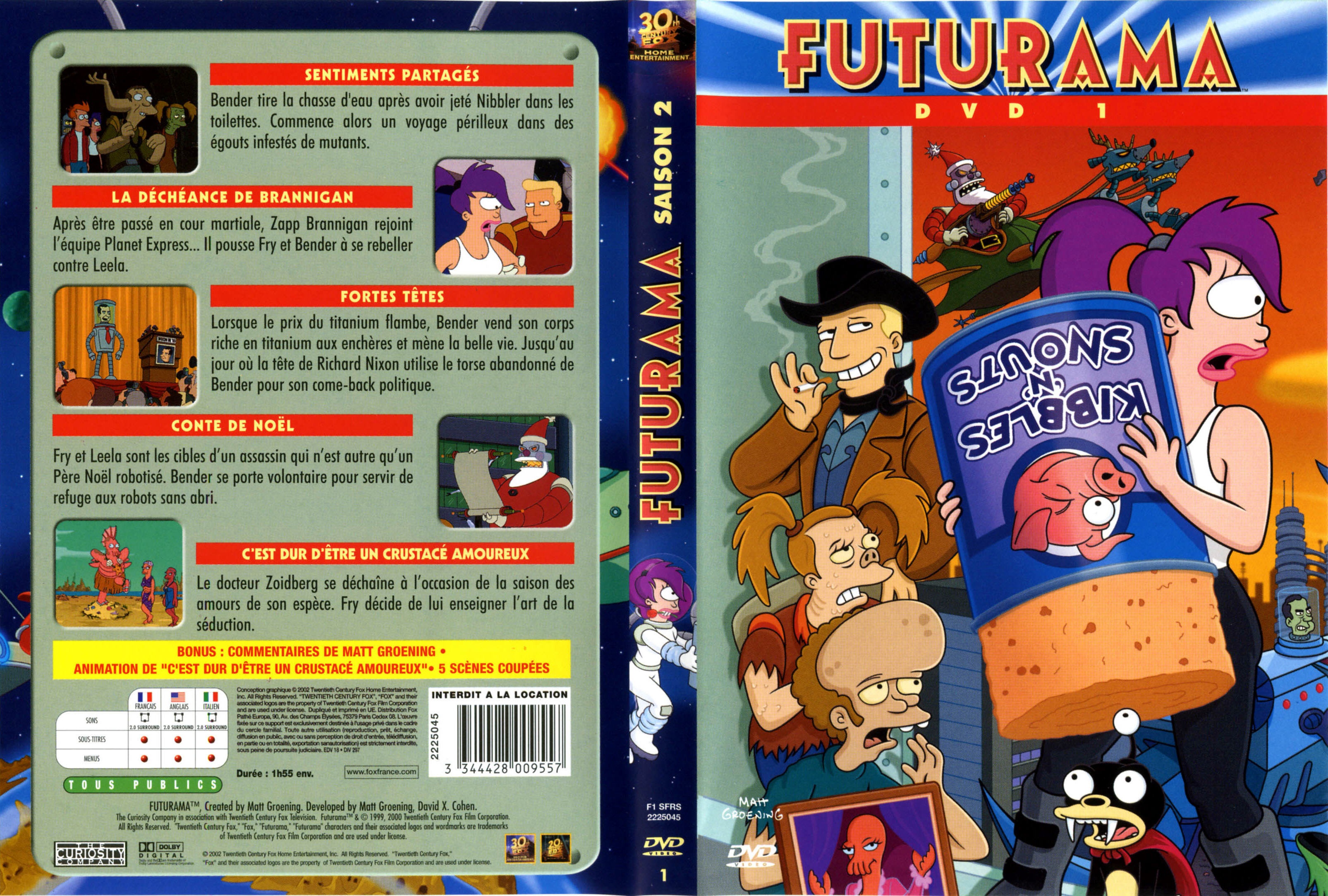 Jaquette DVD Futurama saison 2 DVD 1