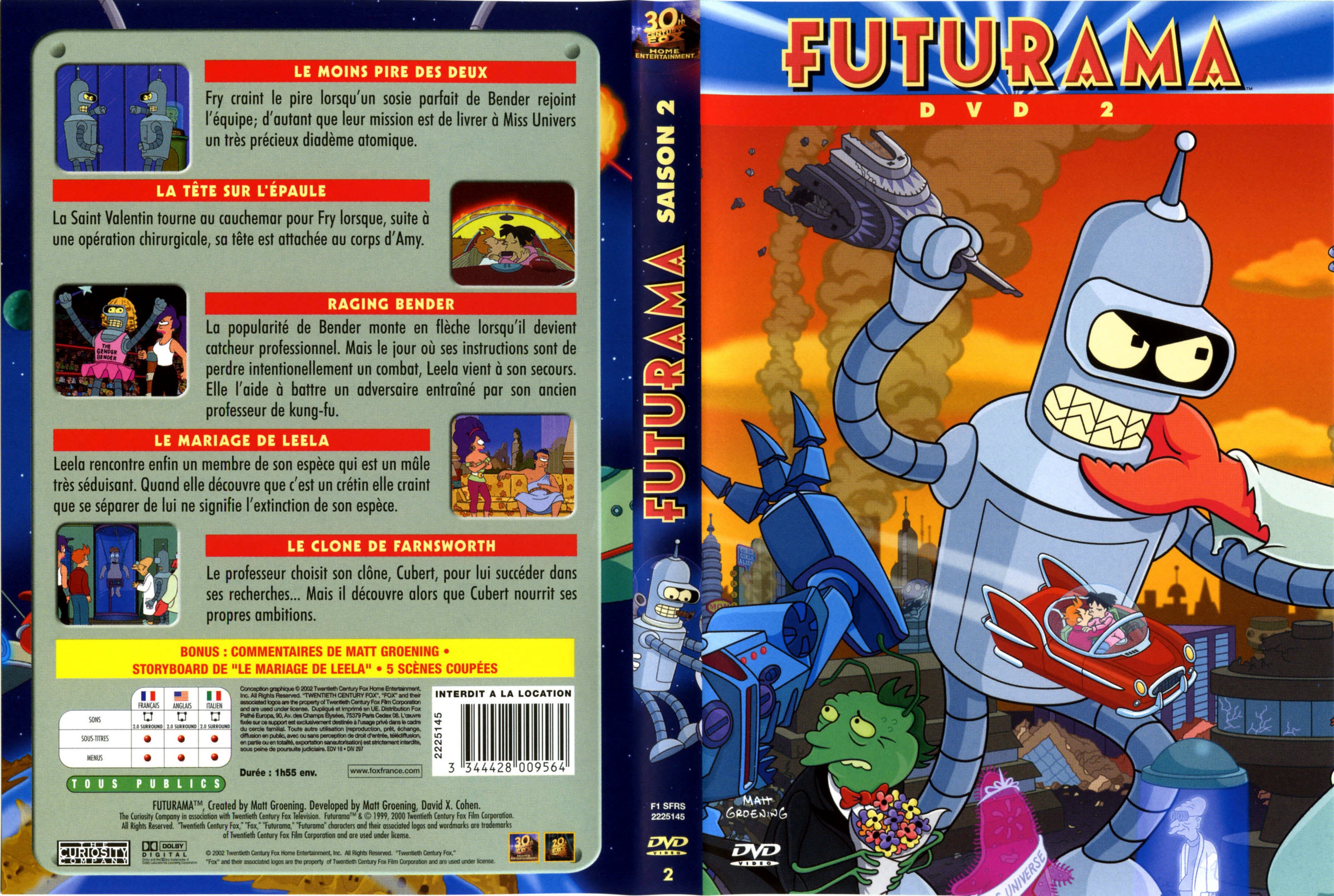Jaquette DVD Futurama saison 2 DVD 2