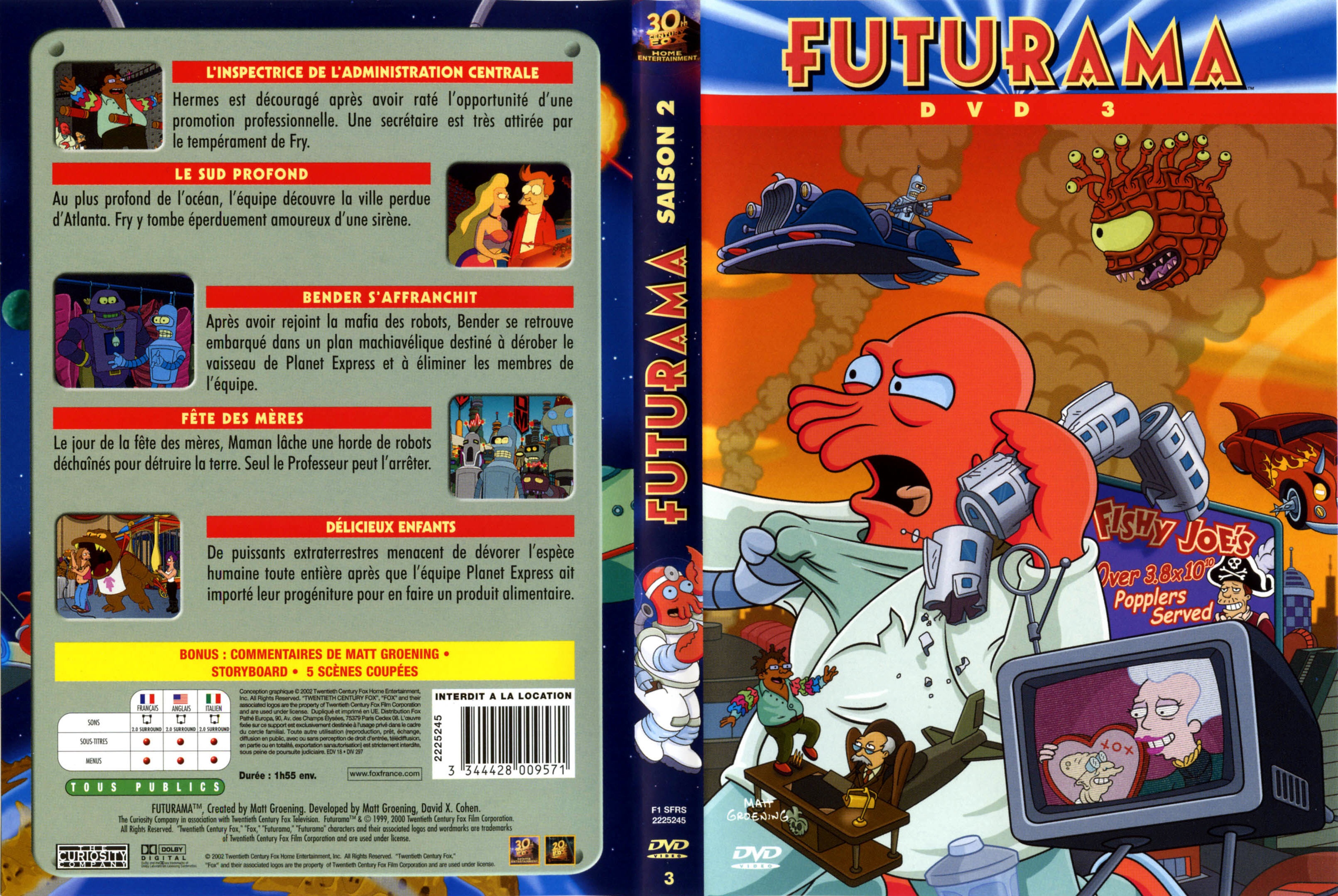 Jaquette DVD Futurama saison 2 DVD 3