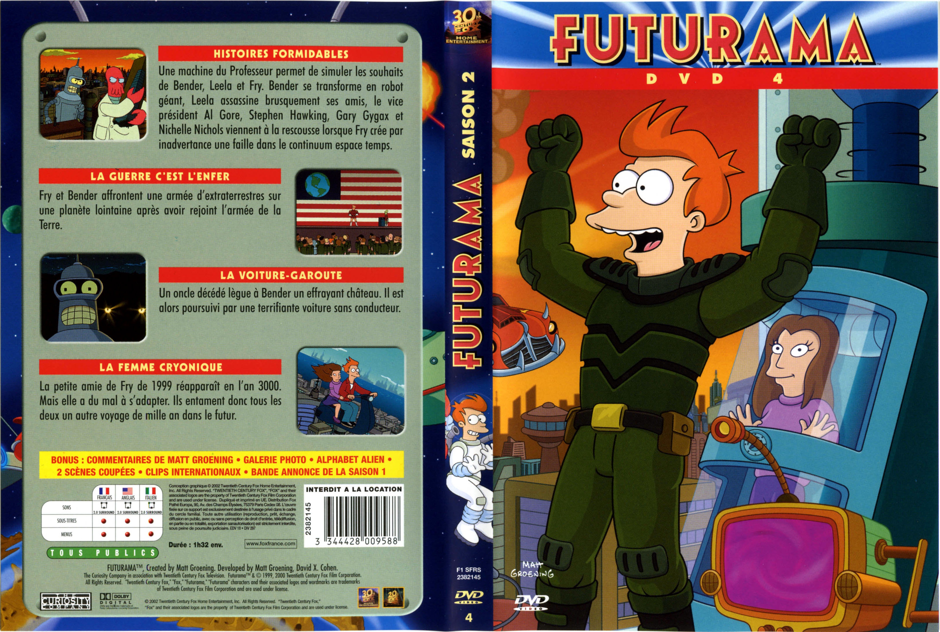 Jaquette DVD Futurama saison 2 DVD 4