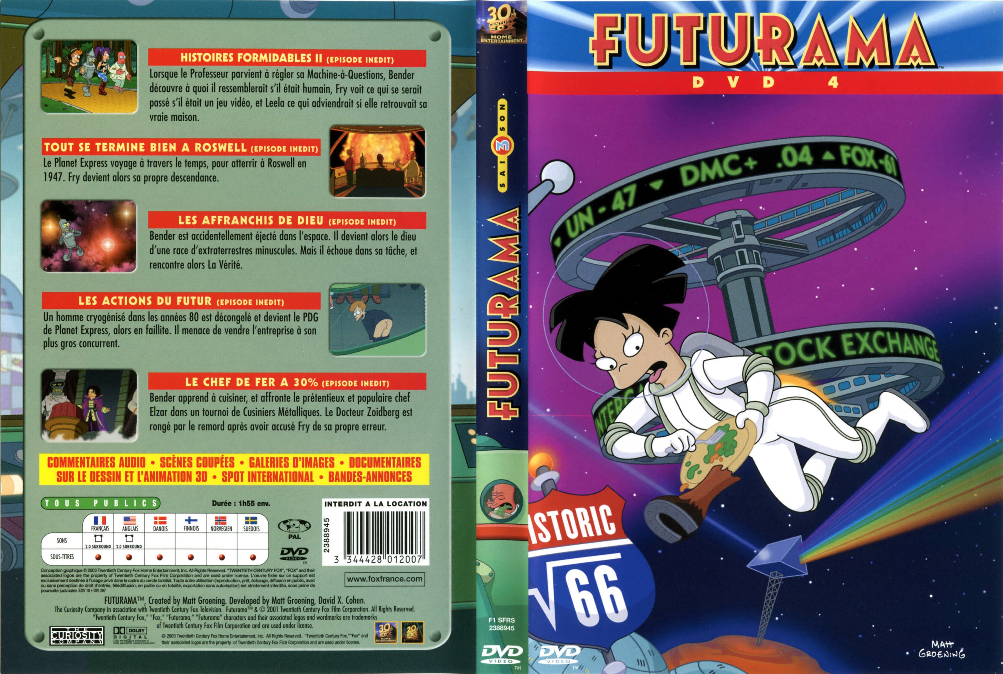 Jaquette DVD Futurama saison 3 DVD 4