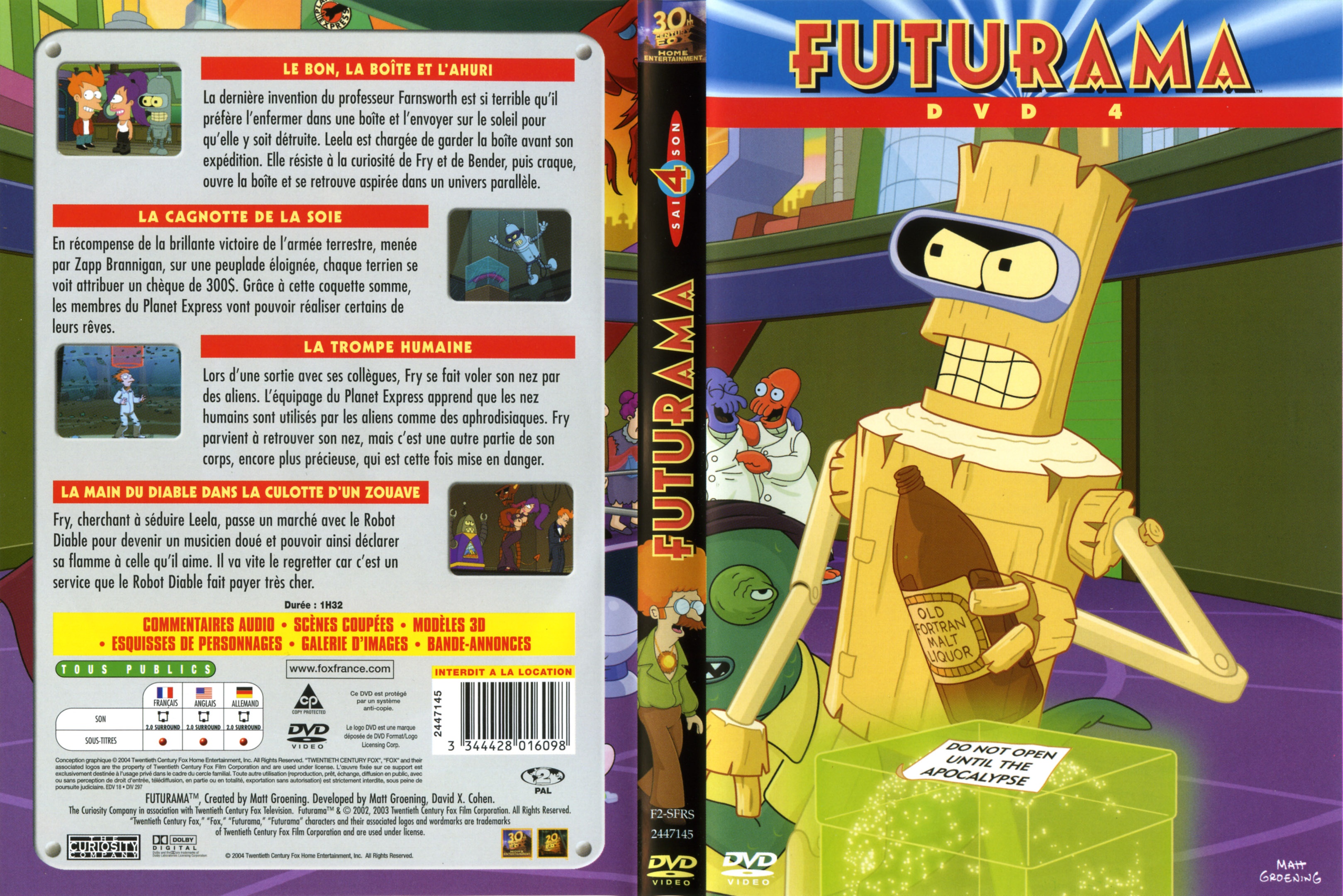 Jaquette DVD Futurama saison 4 DVD 4