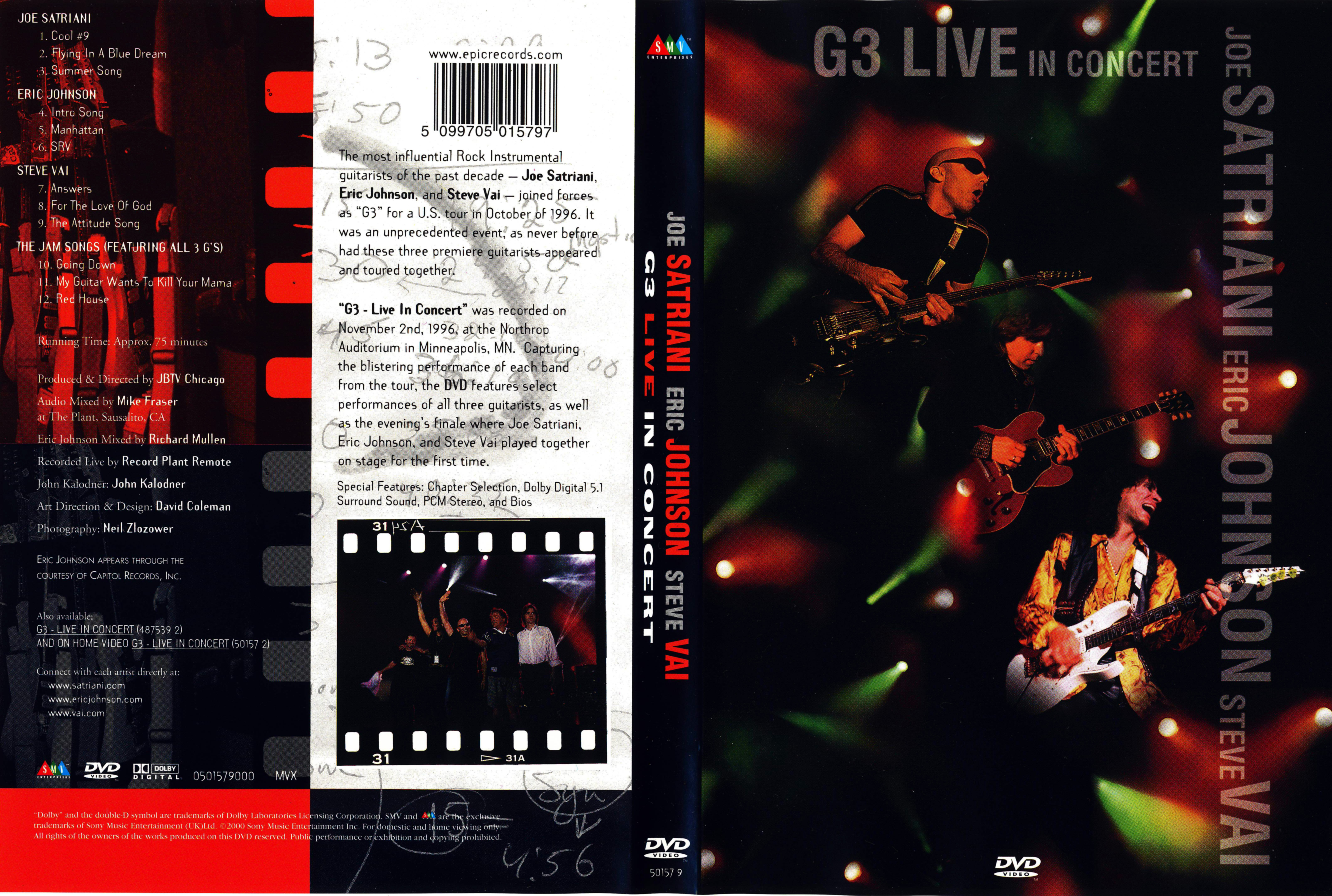 Jaquette DVD G3 Live in concert