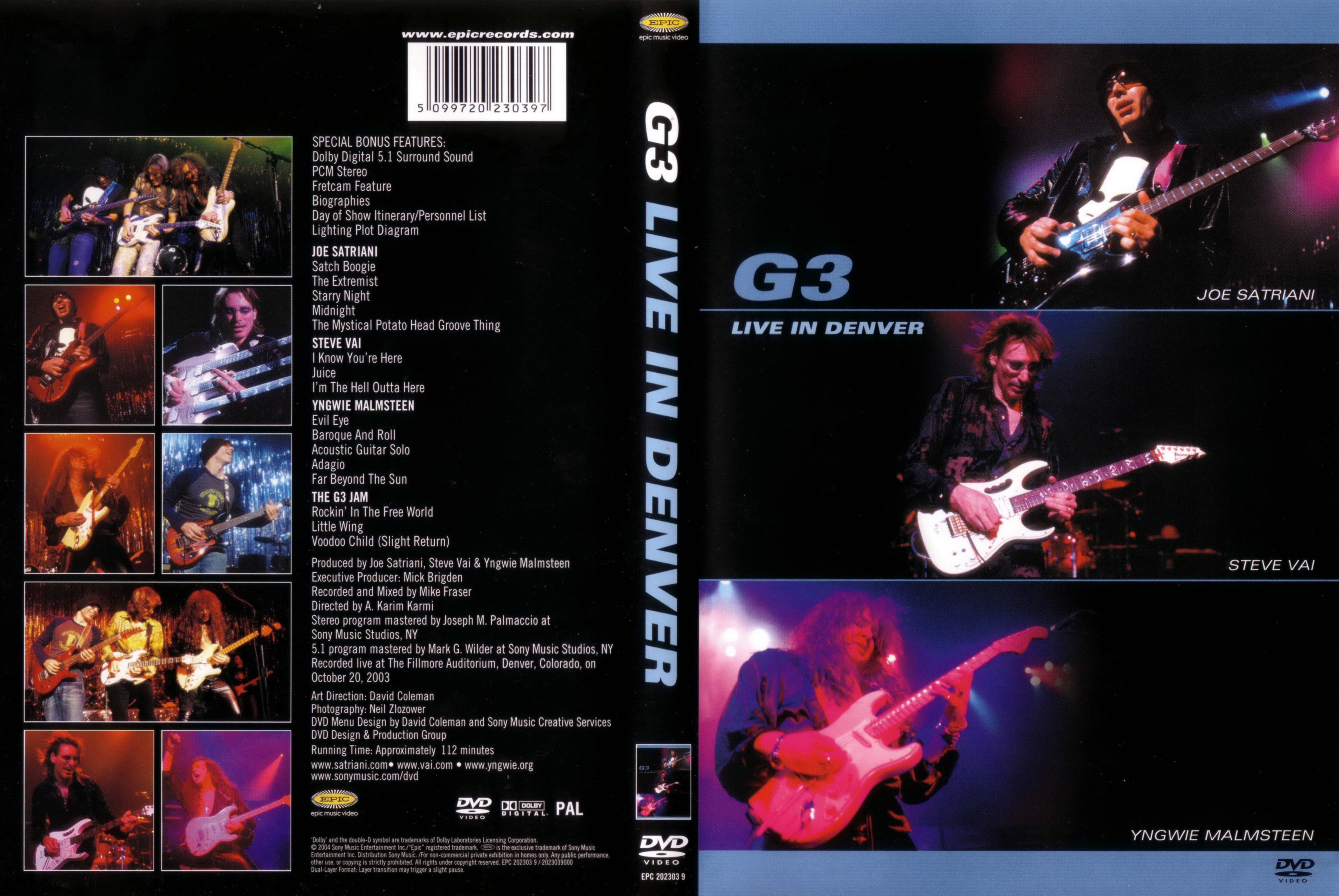 Jaquette DVD G3 live in Denver