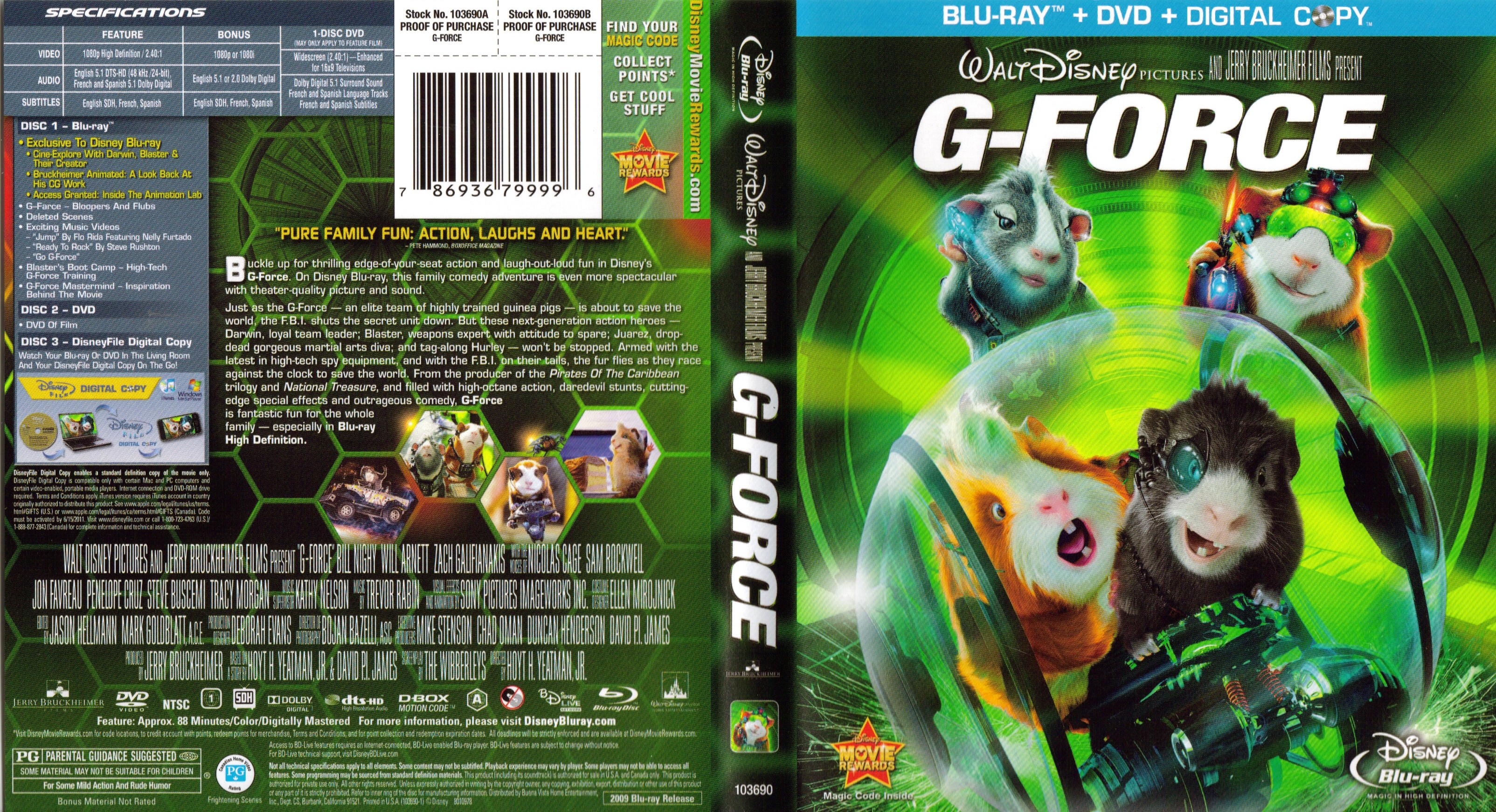 Jaquette DVD G-force (Canadienne) (BLU-RAY)