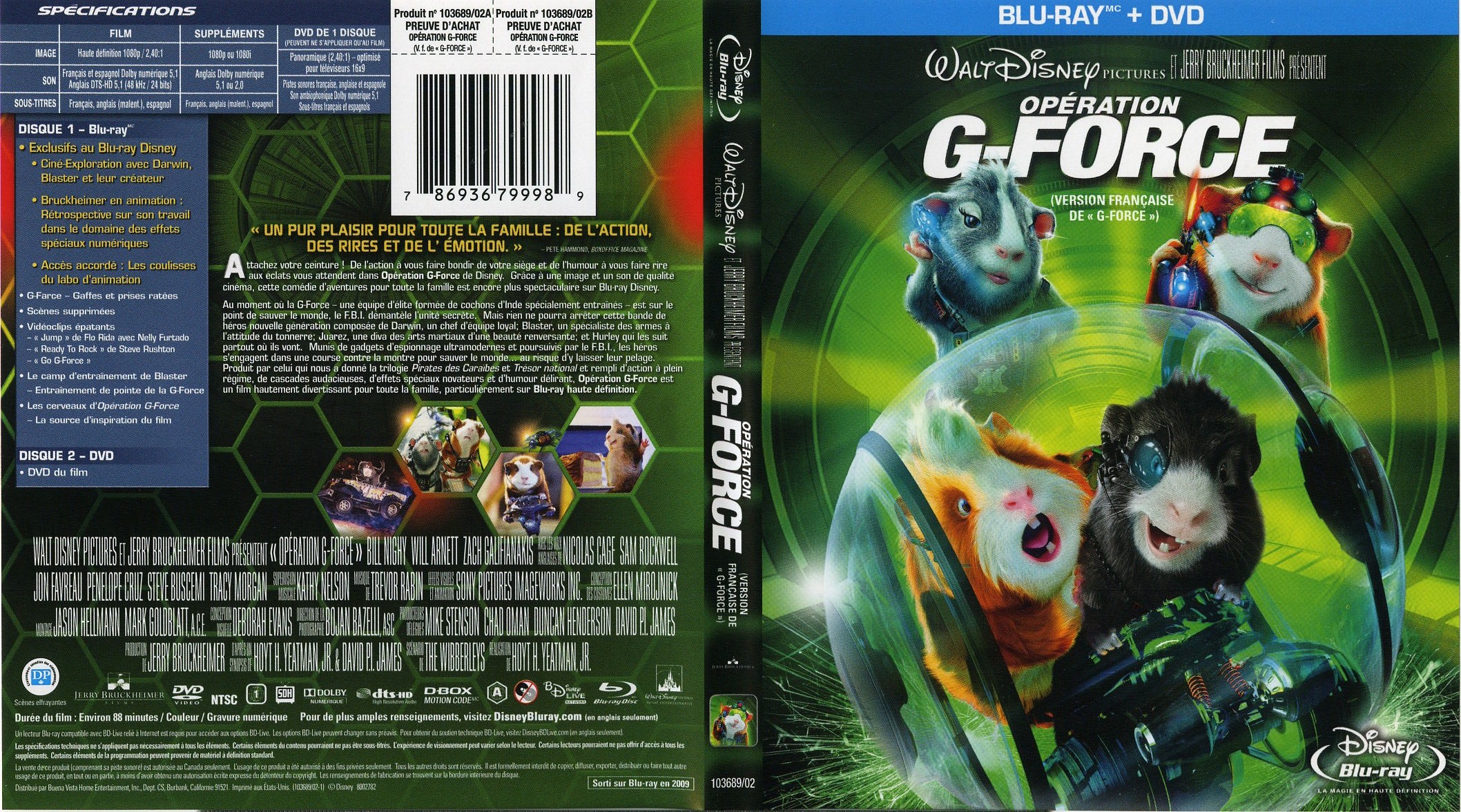 Jaquette DVD G-force (Canadienne) (BLU-RAY) v2