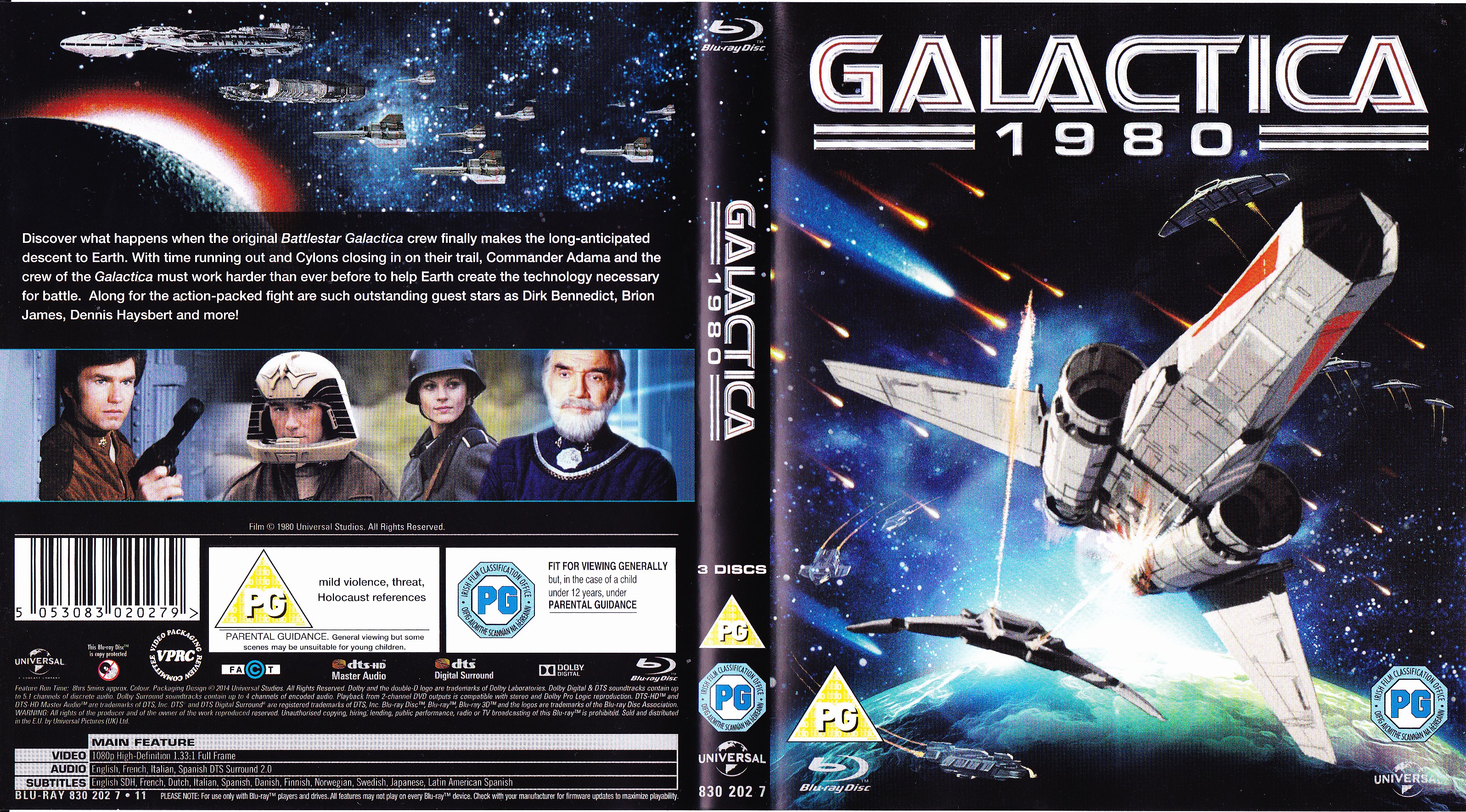 Jaquette DVD Galactica 1980 COFFRET Zone 1 (BLU-RAY)