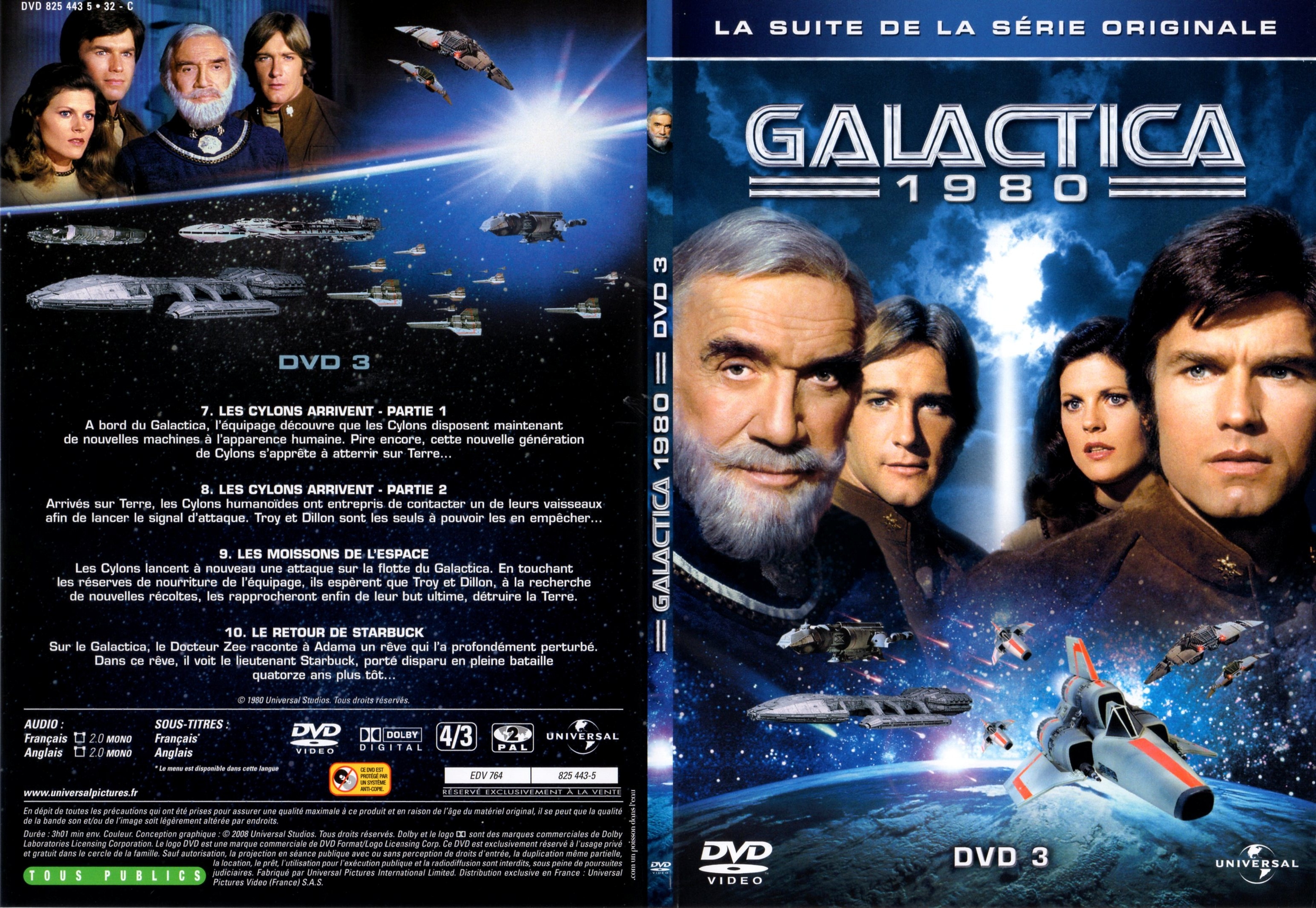 Jaquette DVD Galactica 1980 DVD 3