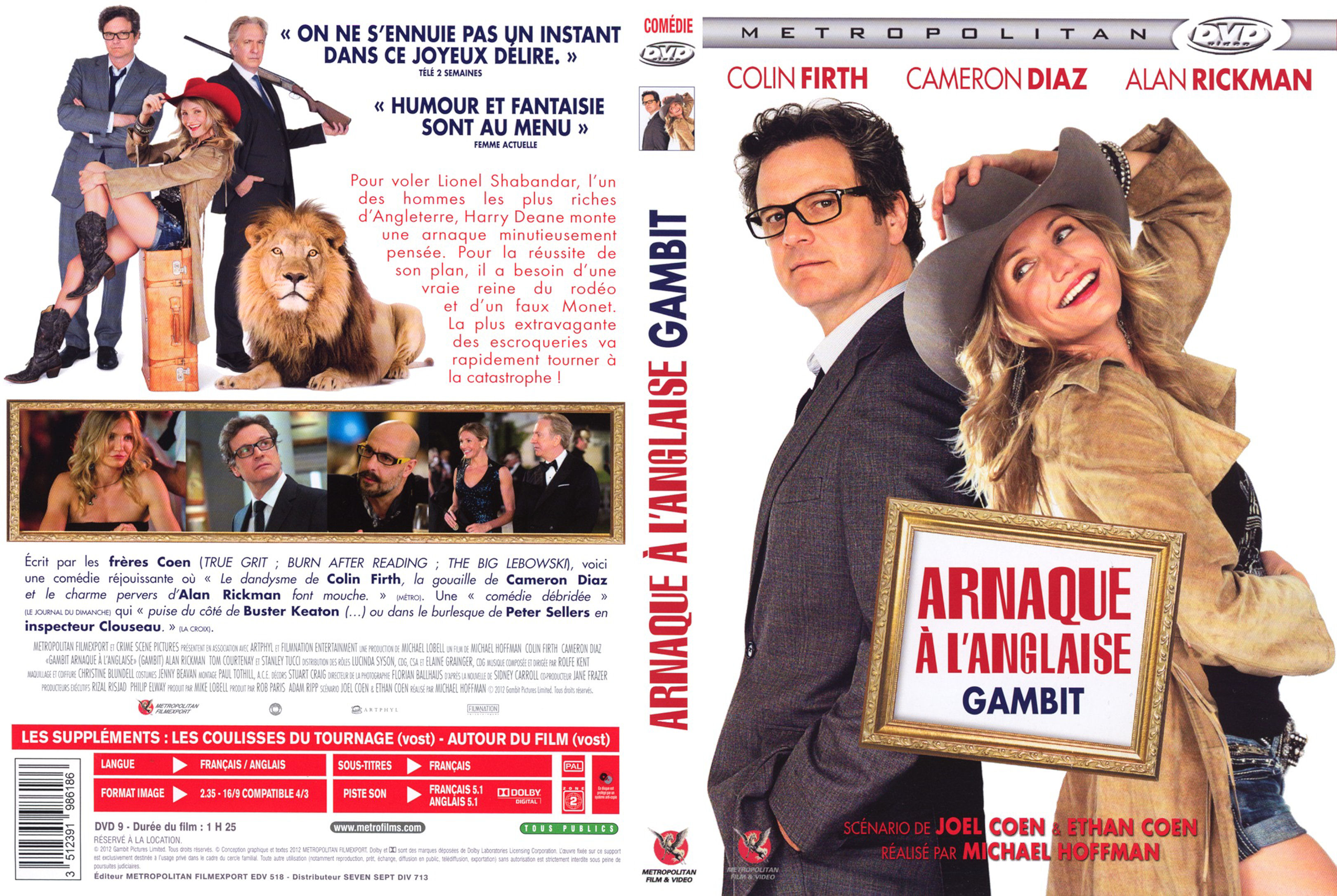 Jaquette DVD Gambit, arnaque  l