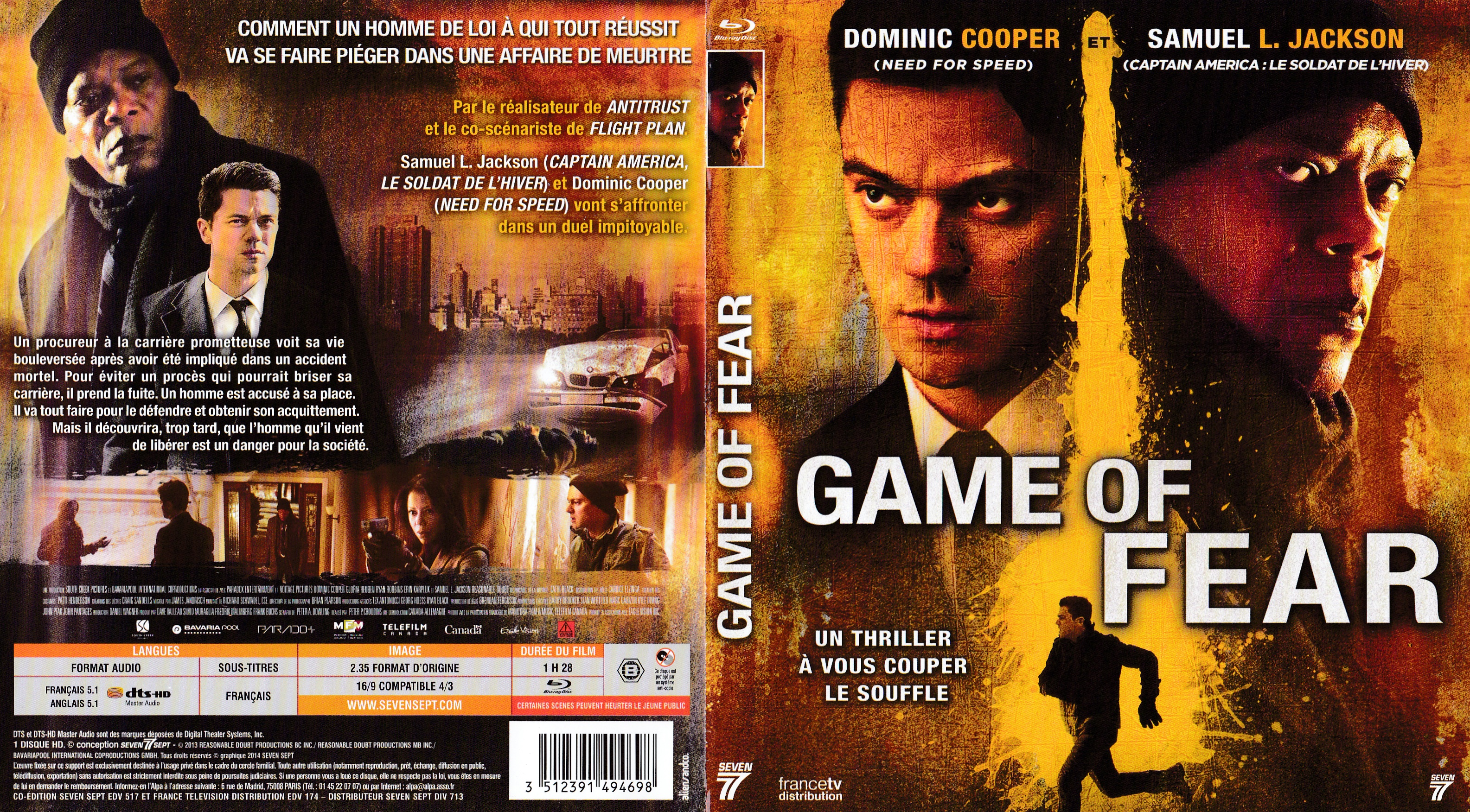 Jaquette DVD Game of fear (BLU-RAY)