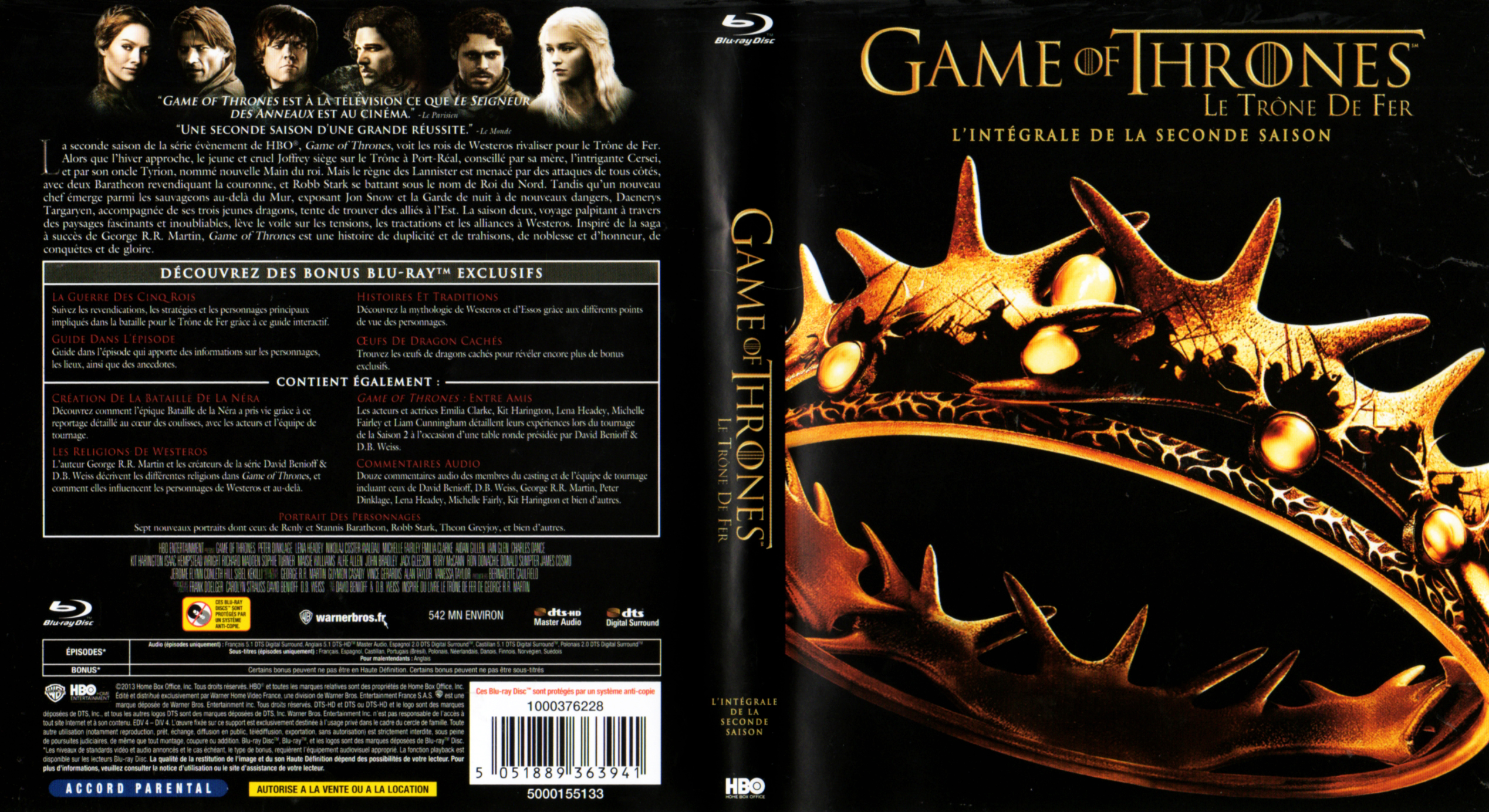 Jaquette DVD Game of thrones (le trone de fer) Saison 1 (BLU-RAY) v2