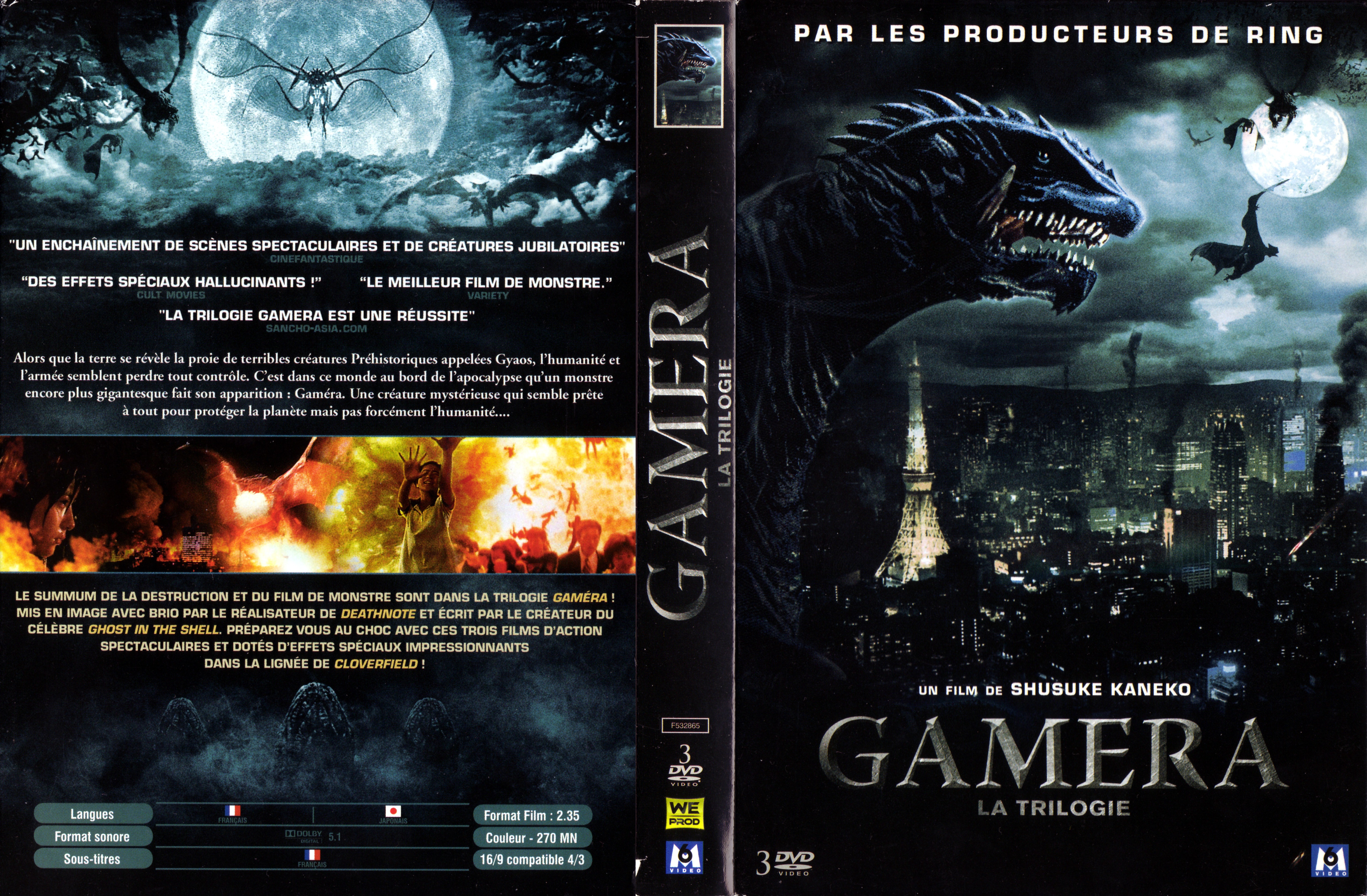 Jaquette DVD Gamera trilogie COFFRET
