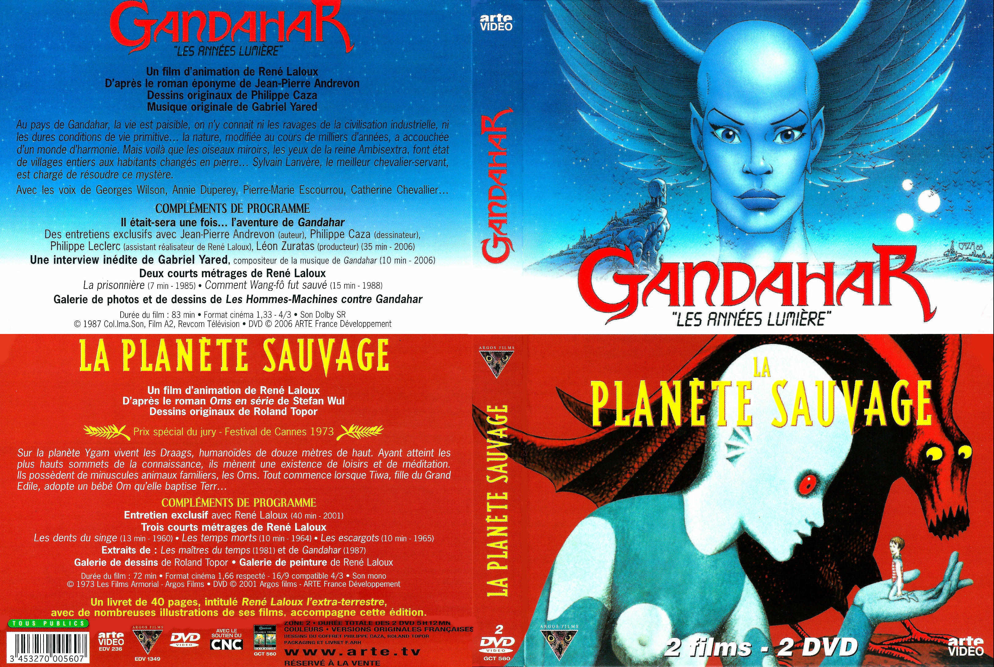 Jaquette DVD Gandahar + La plante sauvage