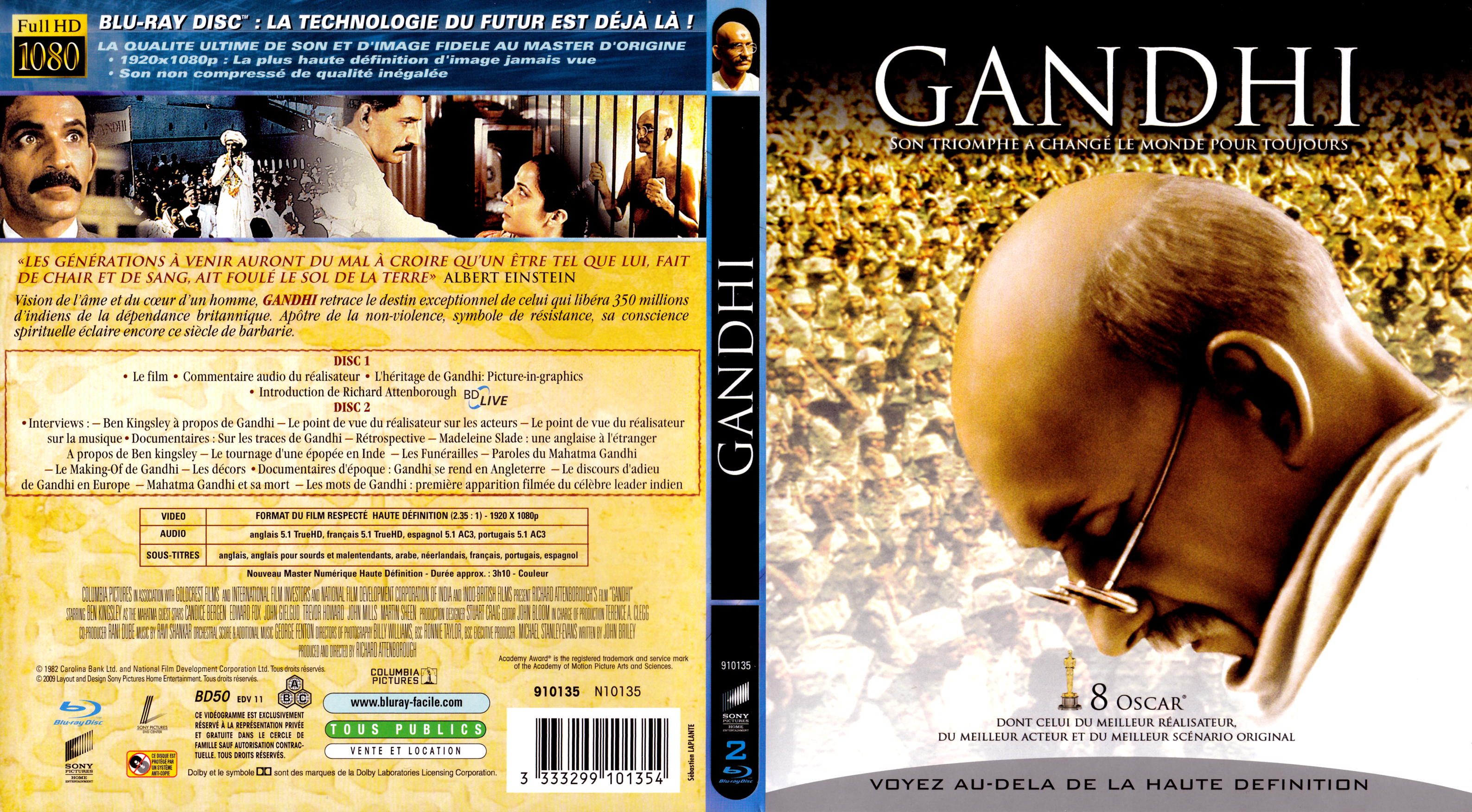Jaquette DVD Gandhi (BLU-RAY)
