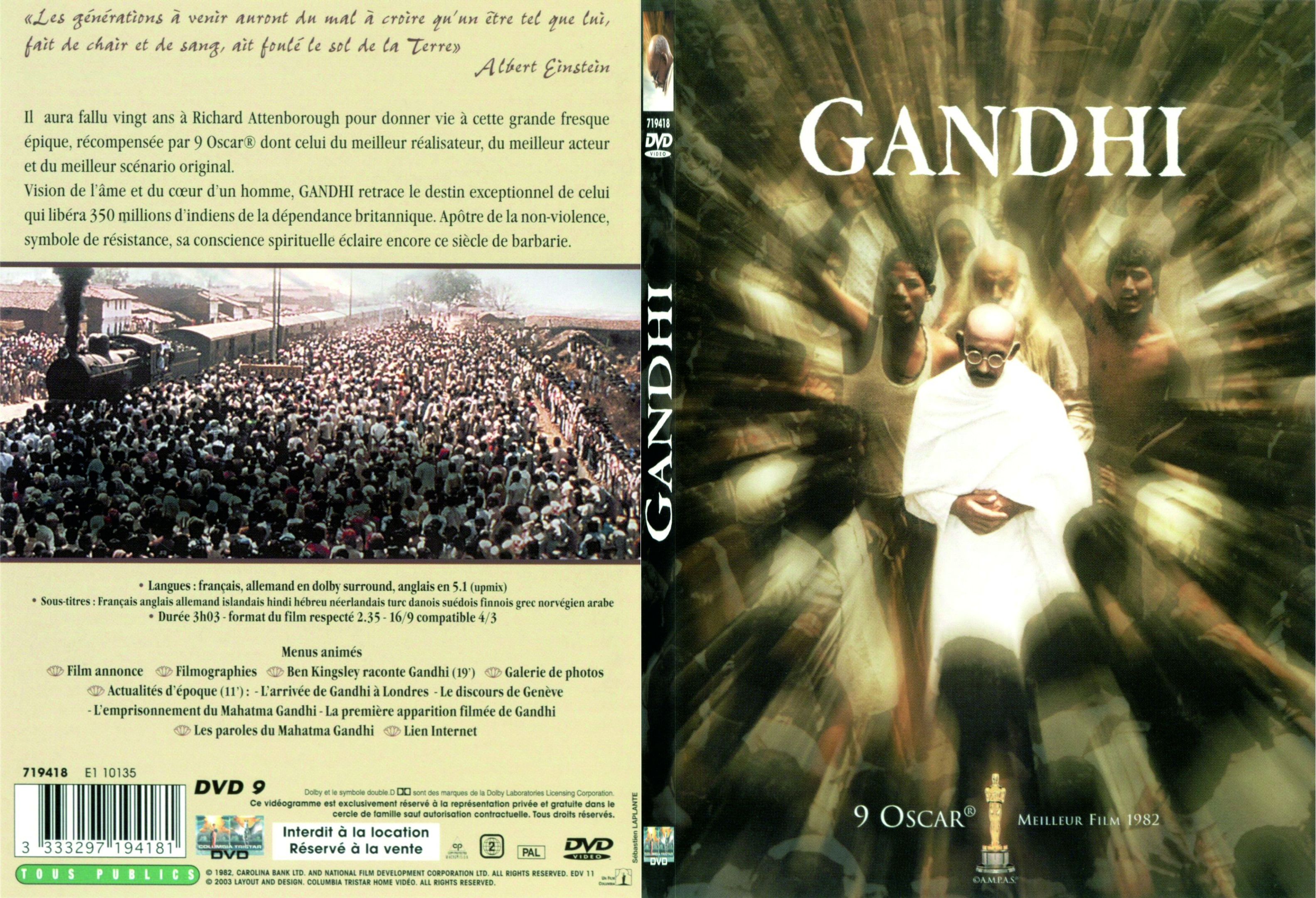 Jaquette DVD Gandhi - SLIM