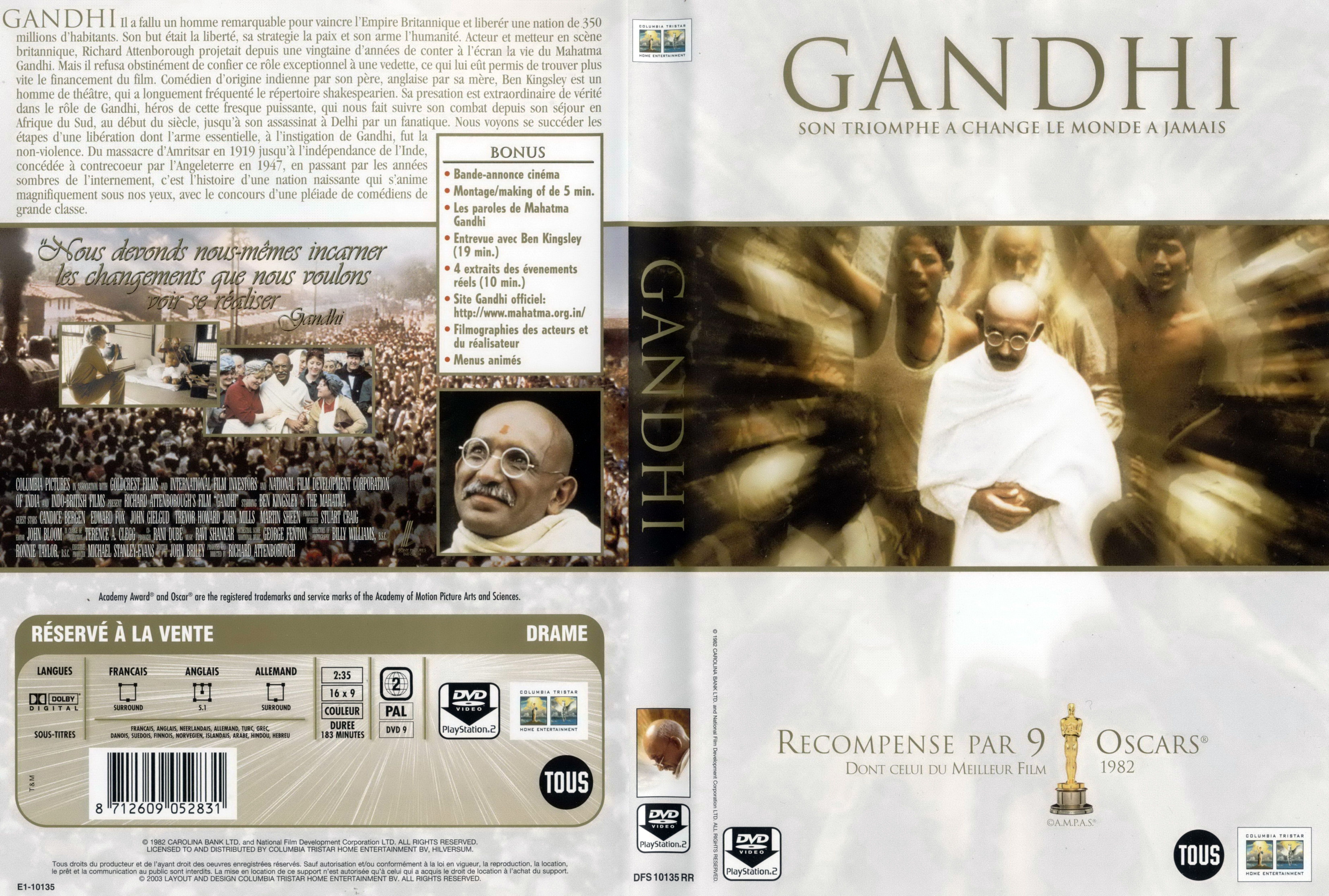 Jaquette DVD Gandhi v3