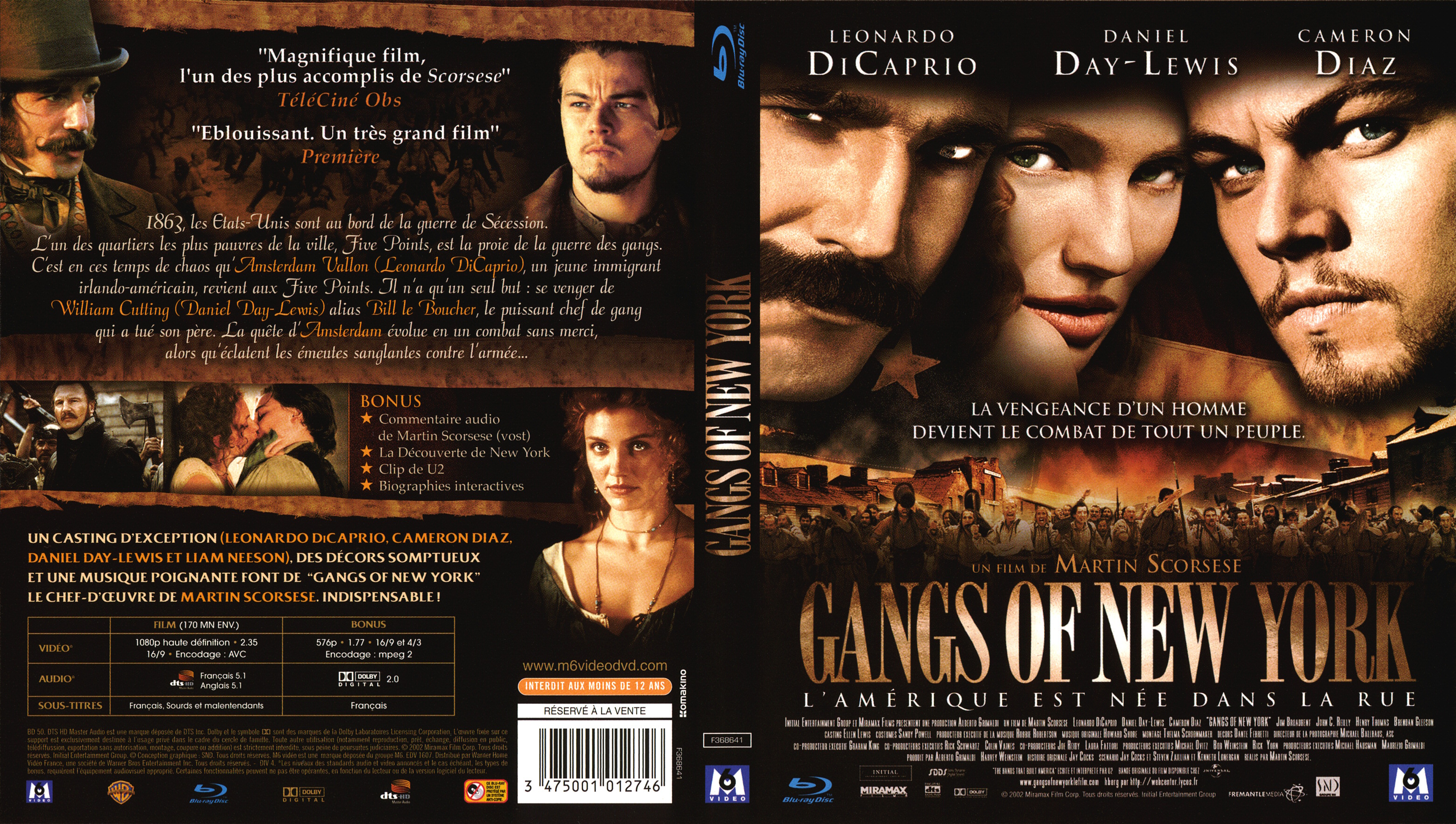 Jaquette DVD Gangs of New York (BLU-RAY)