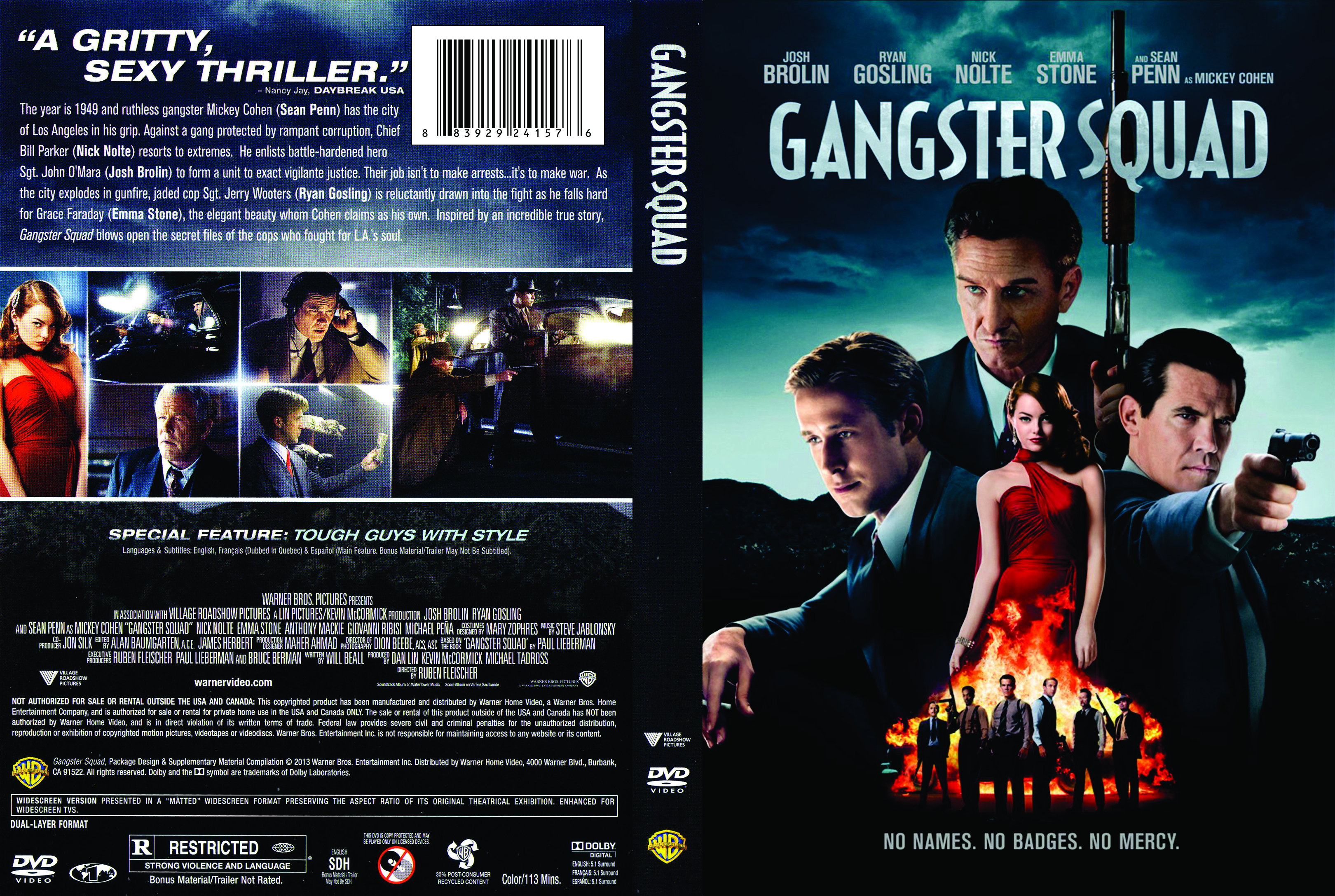 Jaquette DVD Gangster Squad Zone 1