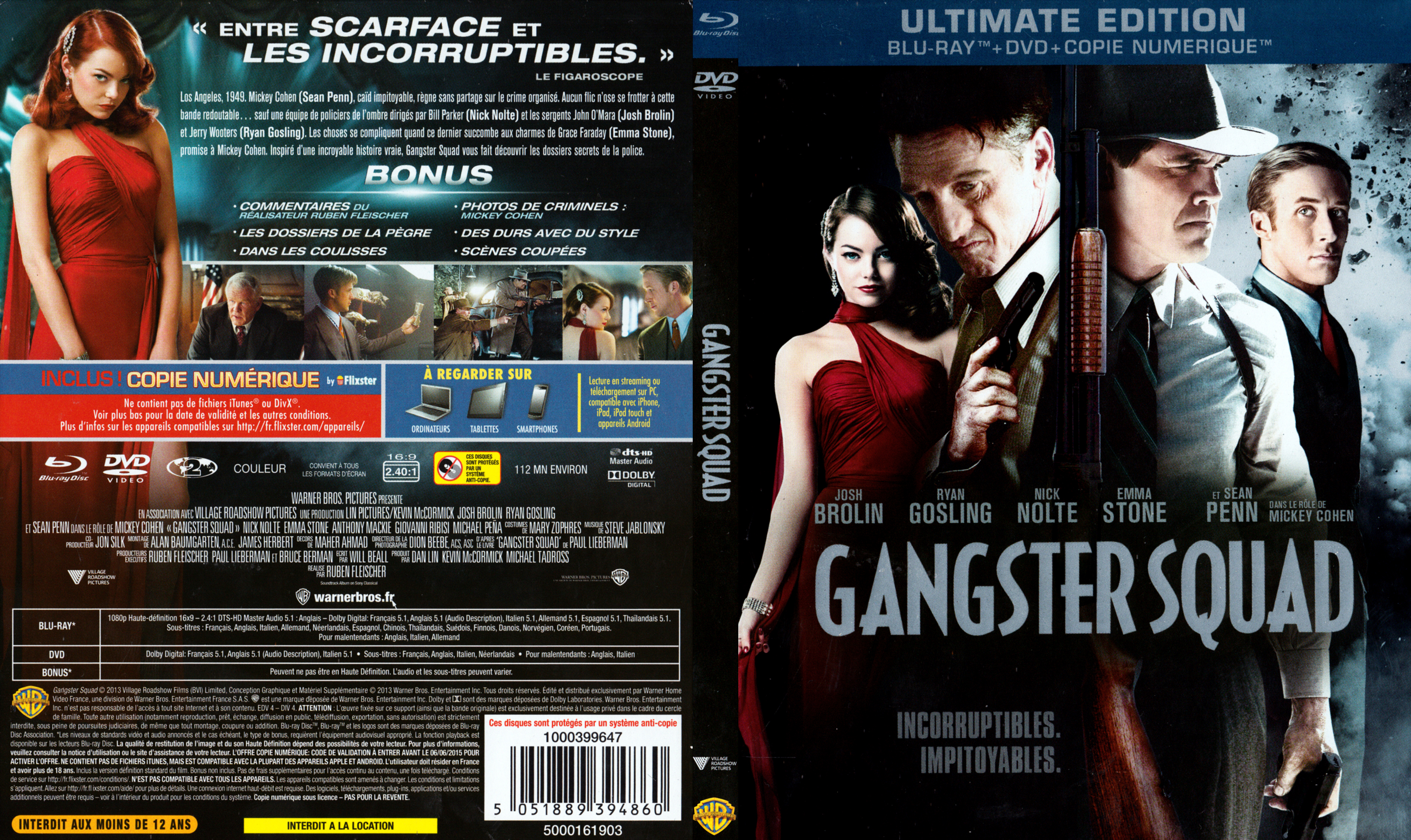 Jaquette DVD Gangster squad (BLU-RAY) v2