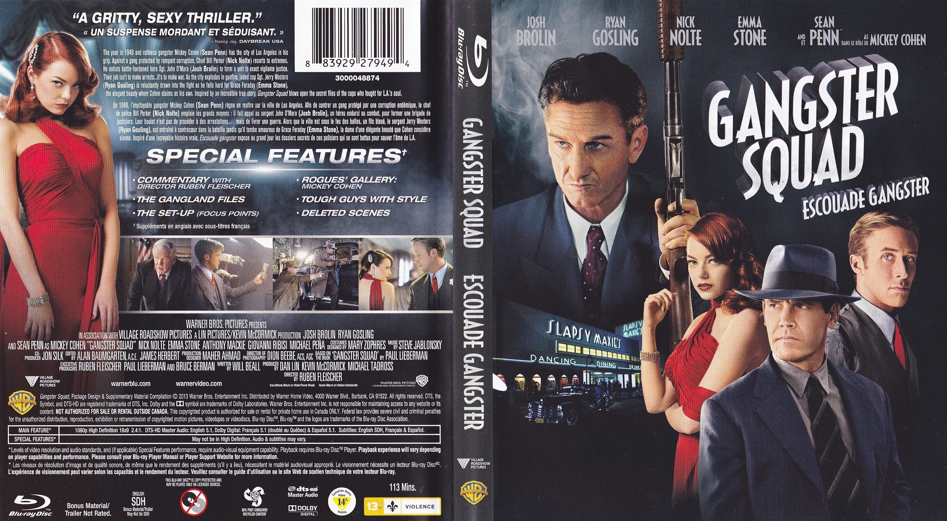 Jaquette DVD Gangster squad - Esquade gangster (Canadienne) (BLU-RAY)