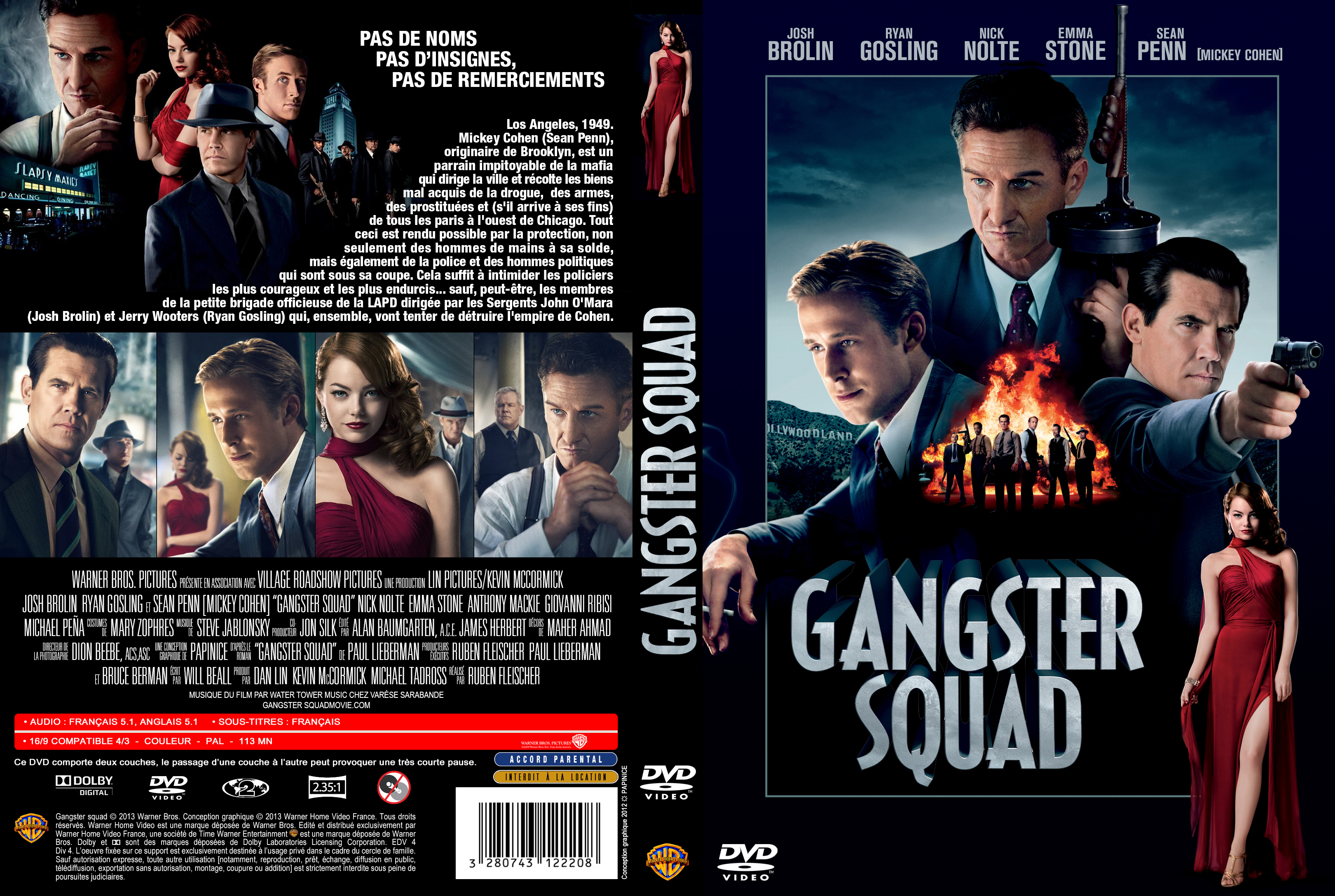 Jaquette DVD Gangster squad custom