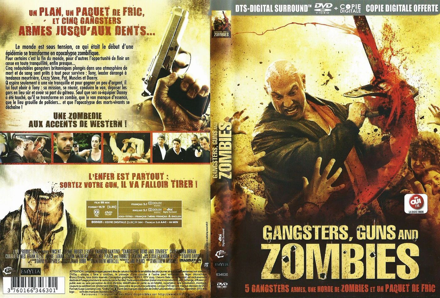 Jaquette DVD Gangsters, Guns & Zombies